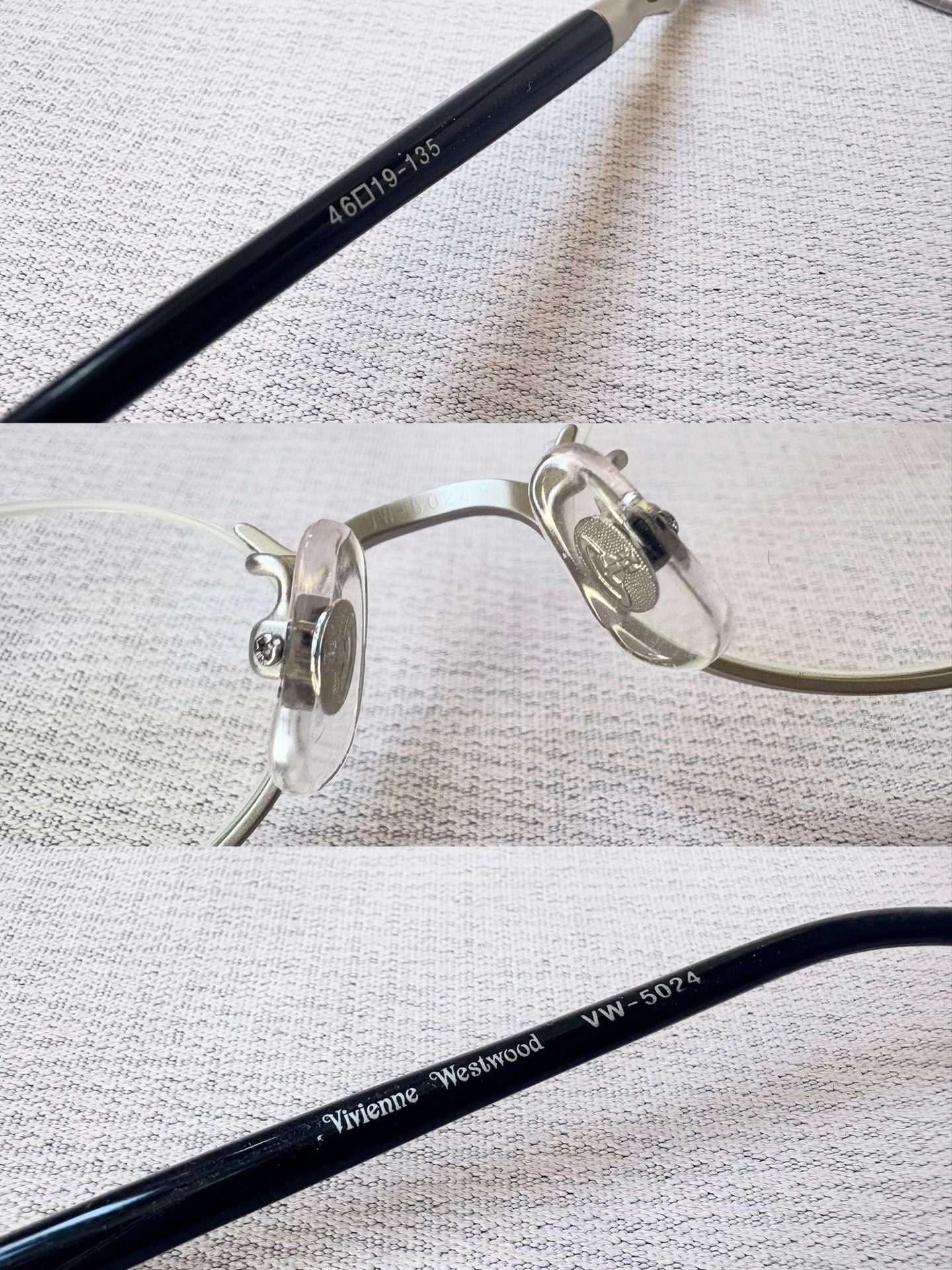 Vivienne Westwood Vivienne Westwood Silver Saturn Half-Frame Glasses Size ONE SIZE - 4 Thumbnail