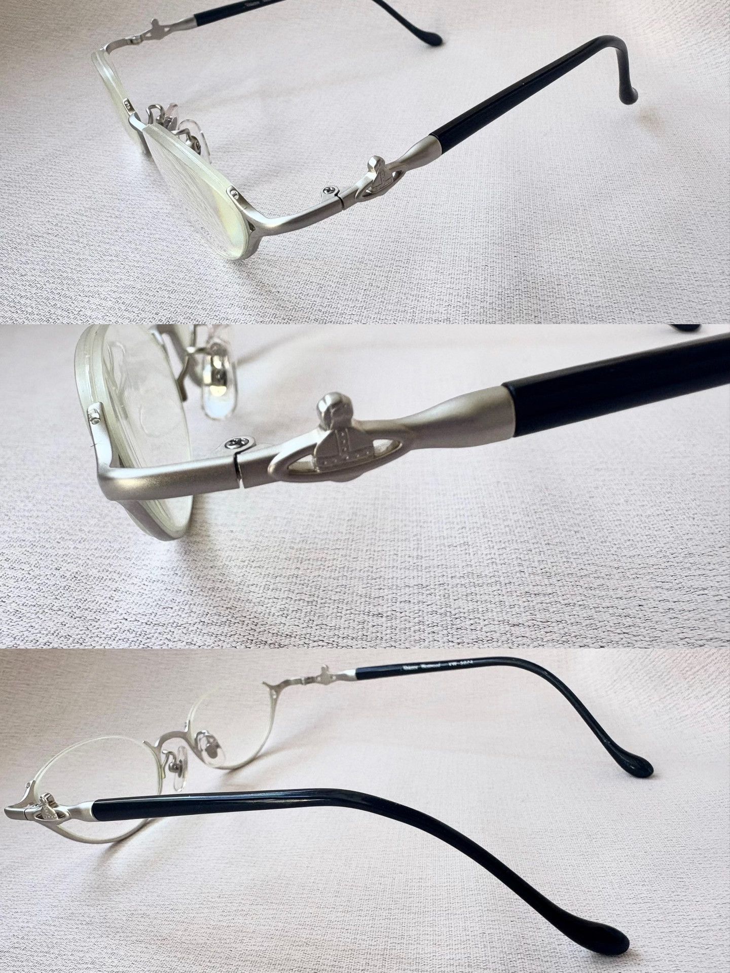 Vivienne Westwood Vivienne Westwood Silver Saturn Half-Frame Glasses Size ONE SIZE - 3 Thumbnail