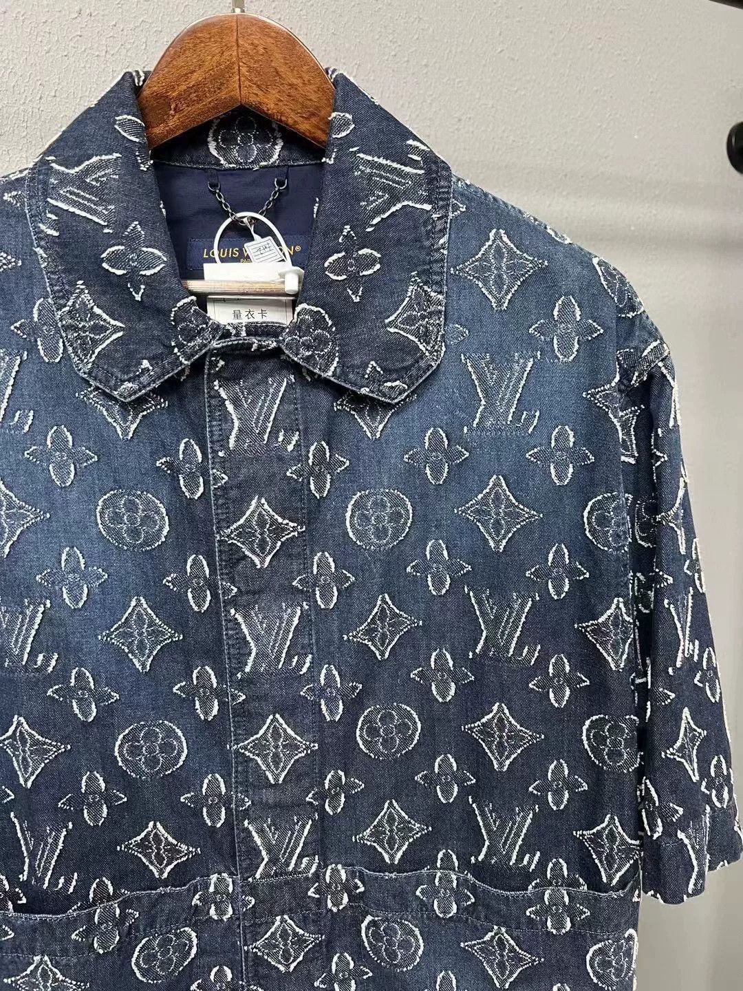Louis Vuitton Louis Vuitton All-Over Print Denim Baseball Jacket Size US L / EU 52-54 / 3 - 3 Thumbnail