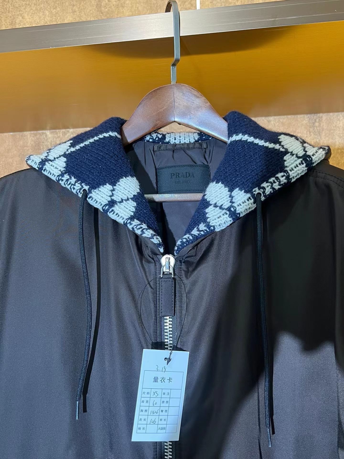 Prada Prada Wool Knit Triangle Logo Coat Size XS / US 0-2 / IT 36-38 - 3 Thumbnail