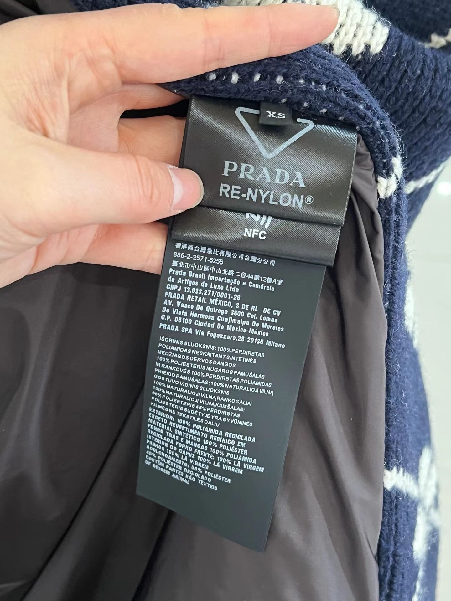 Prada Prada Wool Knit Triangle Logo Coat Size XS / US 0-2 / IT 36-38 - 6 Thumbnail