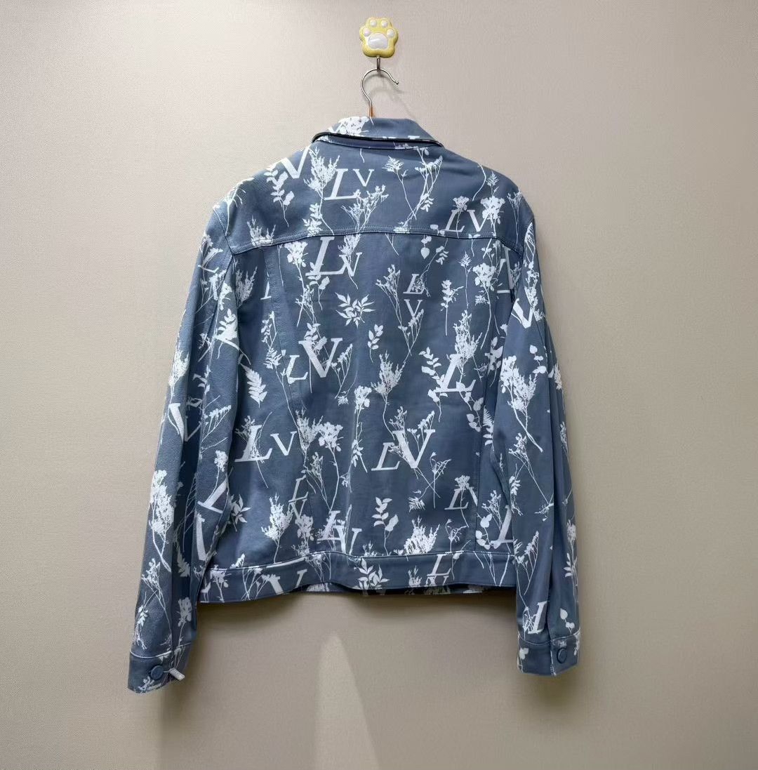 Louis Vuitton Louis Vuitton Blue Logo Denim Jacket Size US XL / EU 56 / 4 - 4 Thumbnail