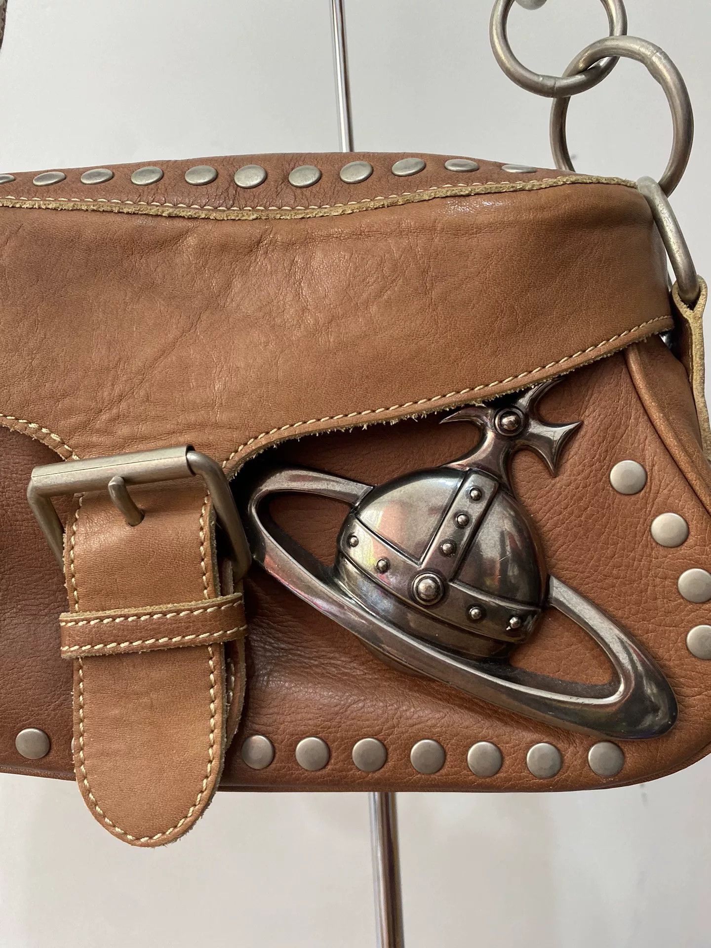 Vivienne Westwood Vivienne Westwood Saturn Leather Shoulder Bag Size ONE SIZE - 3 Thumbnail