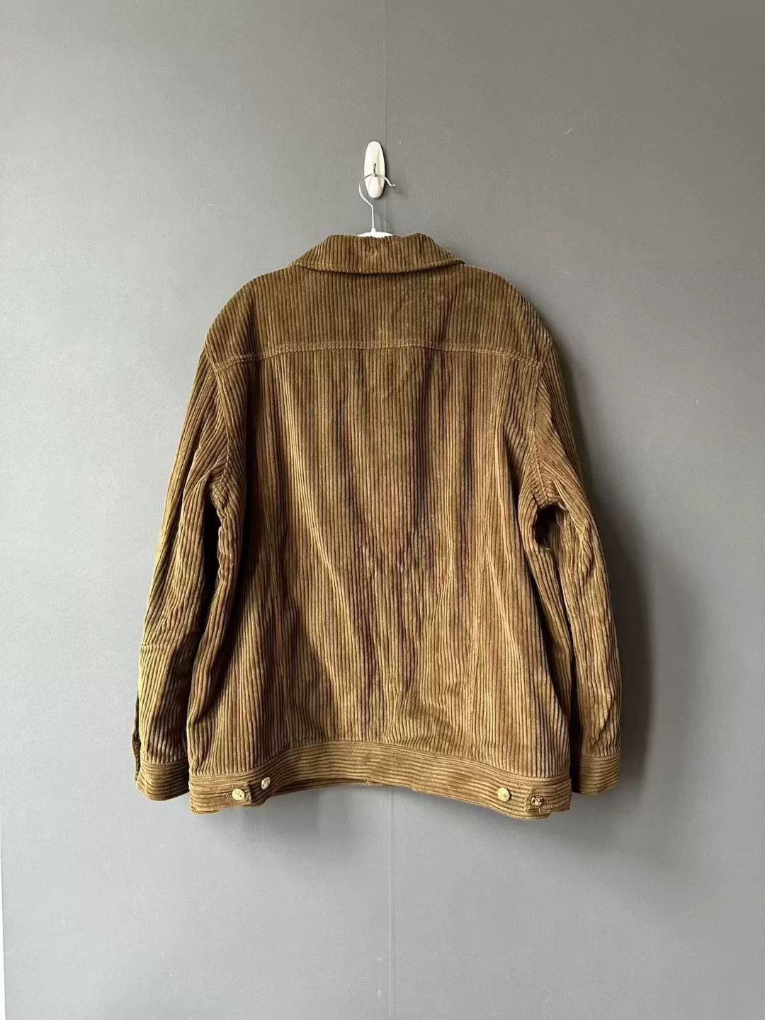 Celine Celine Corduroy Gold Button Coat Size US L / EU 52-54 / 3 - 2 Thumbnail