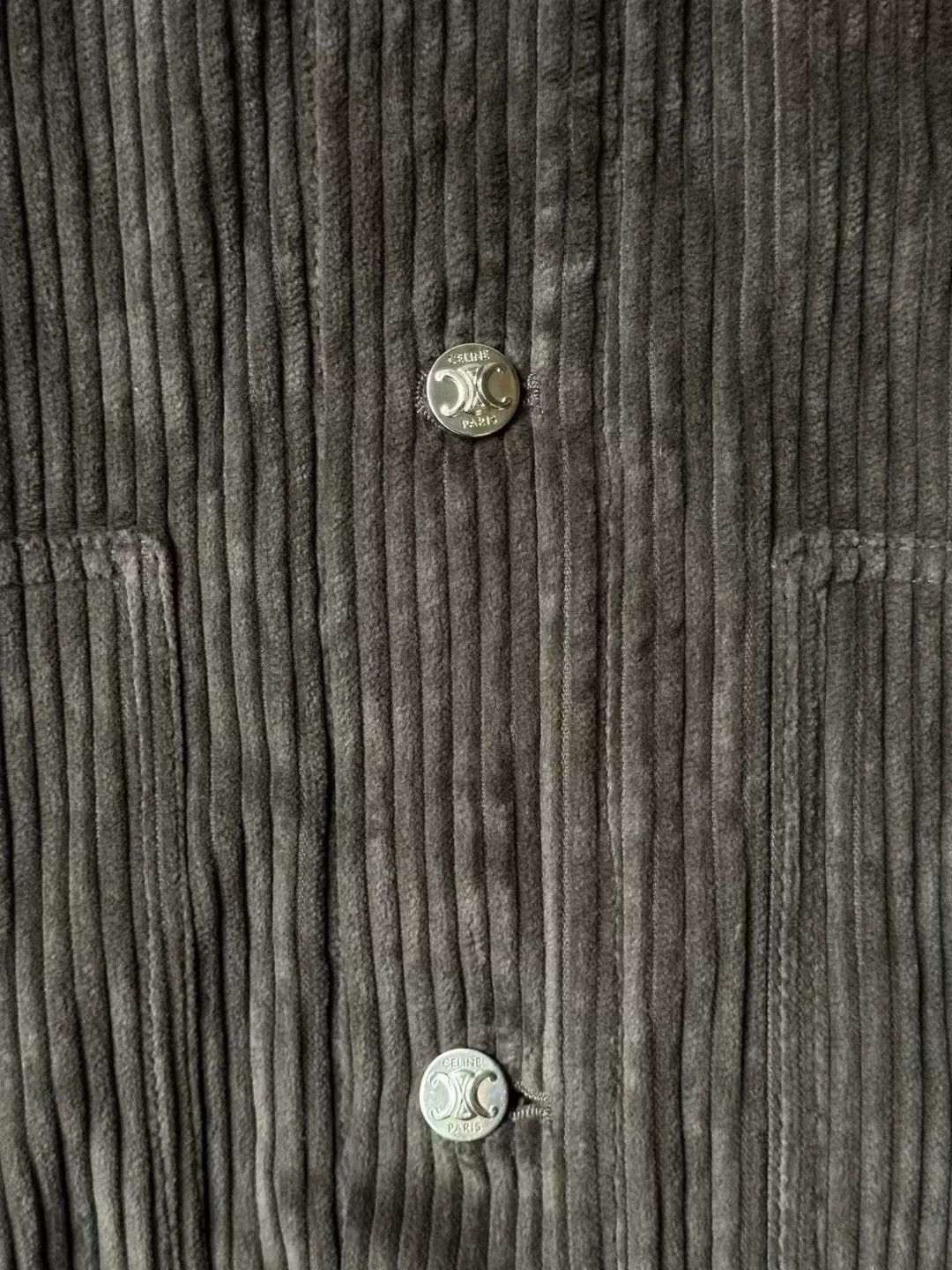 Celine Celine Corduroy Gold Button Coat Size US L / EU 52-54 / 3 - 5 Thumbnail