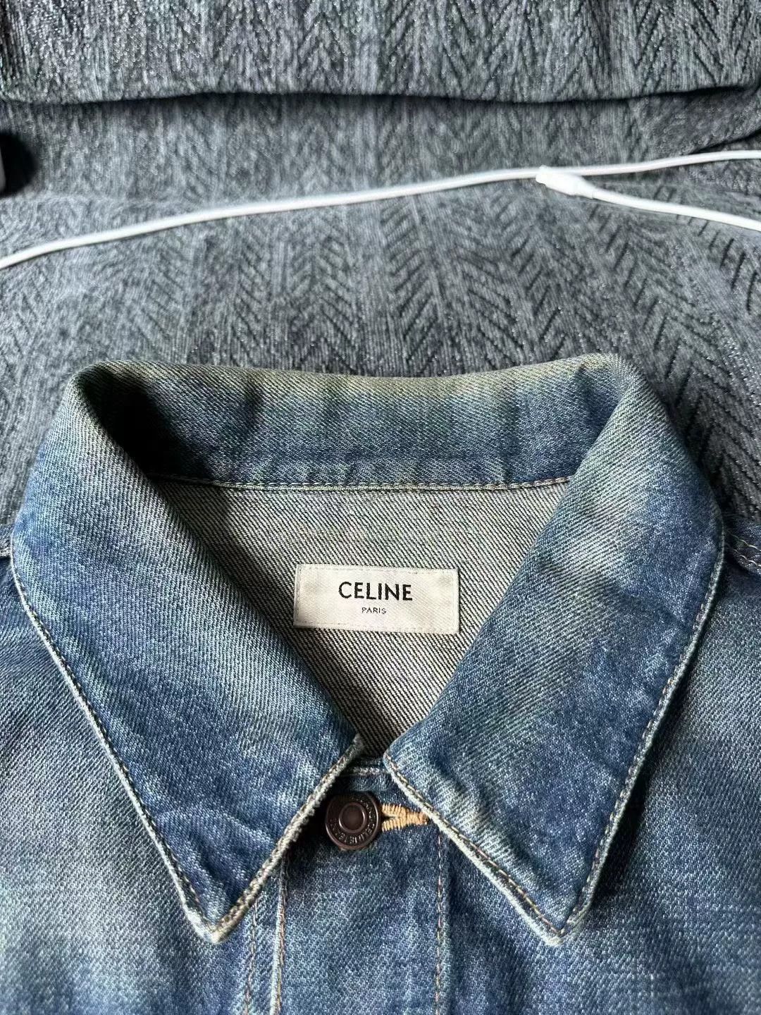 Celine Celine Back Logo Denim Jacket Size US L / EU 52-54 / 3 - 3 Thumbnail