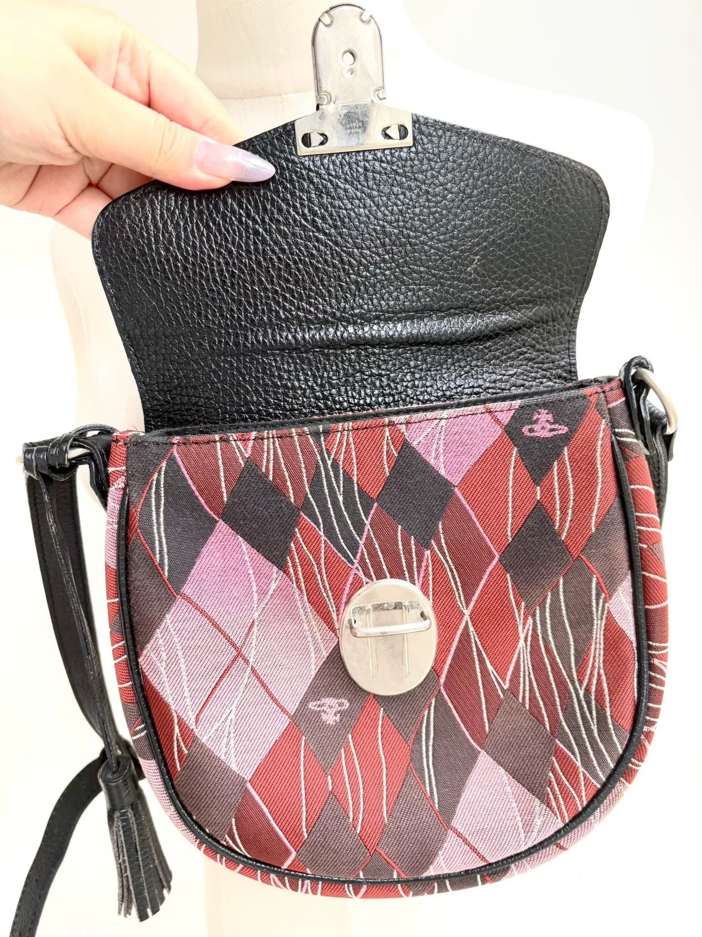 Vivienne Westwood Vivienne Westwood Pink Saddle Crossbody Bag Size ONE SIZE - 6 Thumbnail