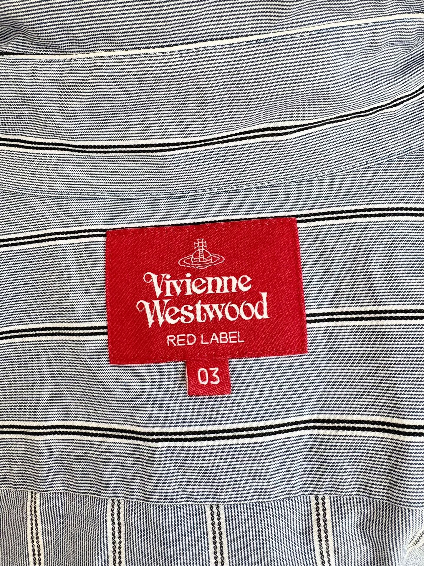 Vivienne Westwood Vivienne Westwood Vintage Blue Stripe Bow Shirt Size L / US 10 / IT 46 - 8 Thumbnail