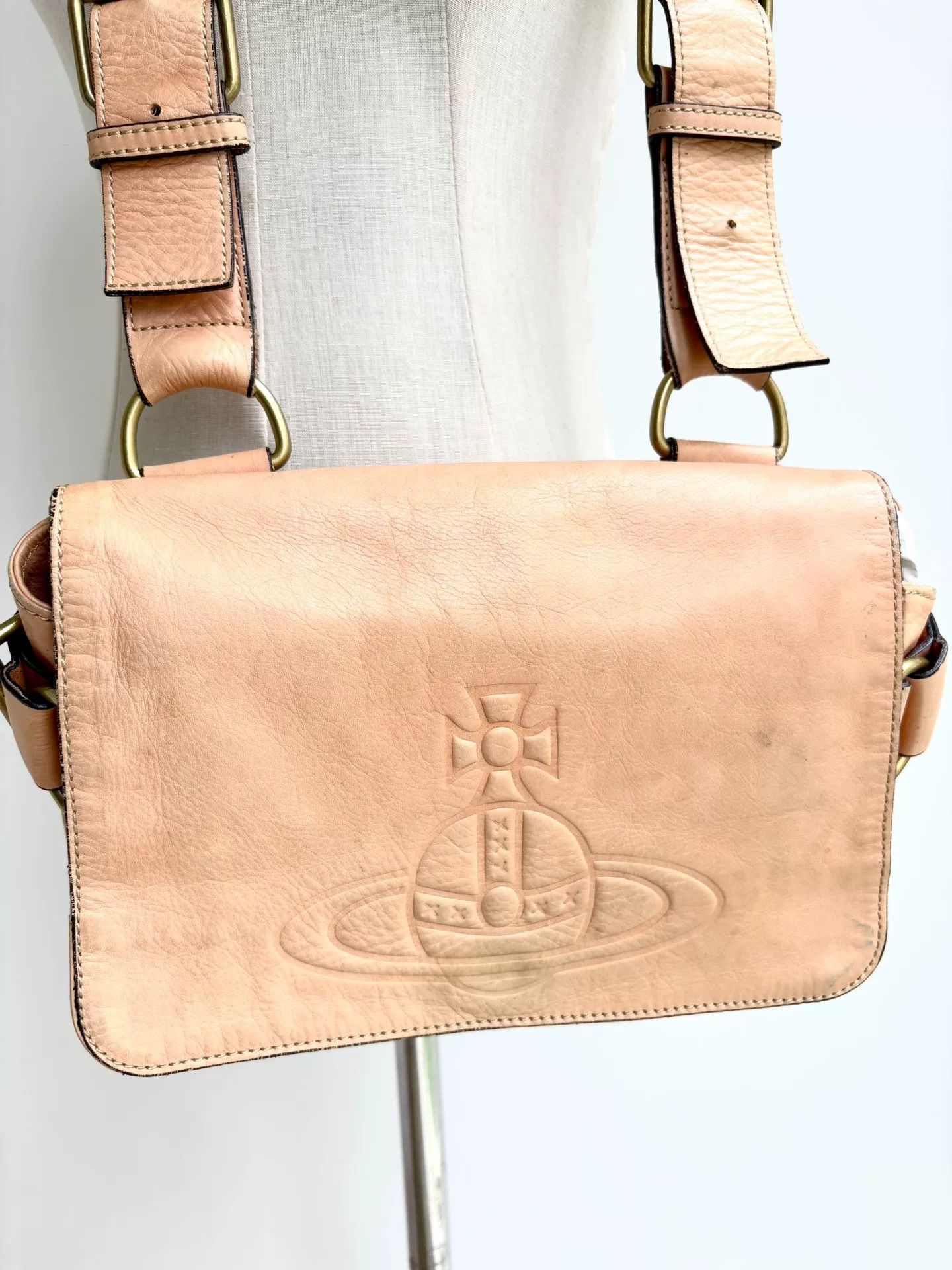 Vivienne Westwood Vivienne Westwood Vintage Beige Saturn Crossbody Size ONE SIZE - 4 Thumbnail