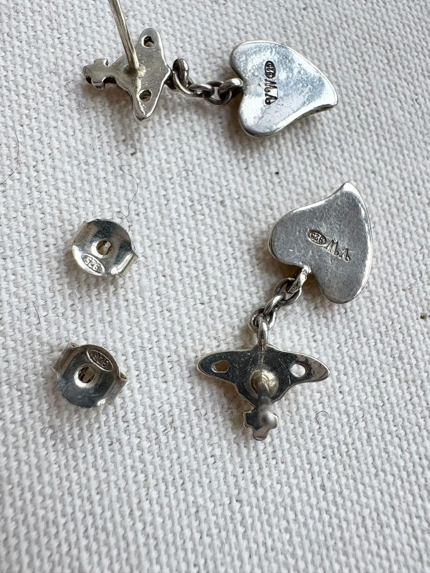 Vivienne Westwood Vivienne Westwood Vintage Silver Saturn Heart Earrings Size ONE SIZE - 4 Thumbnail