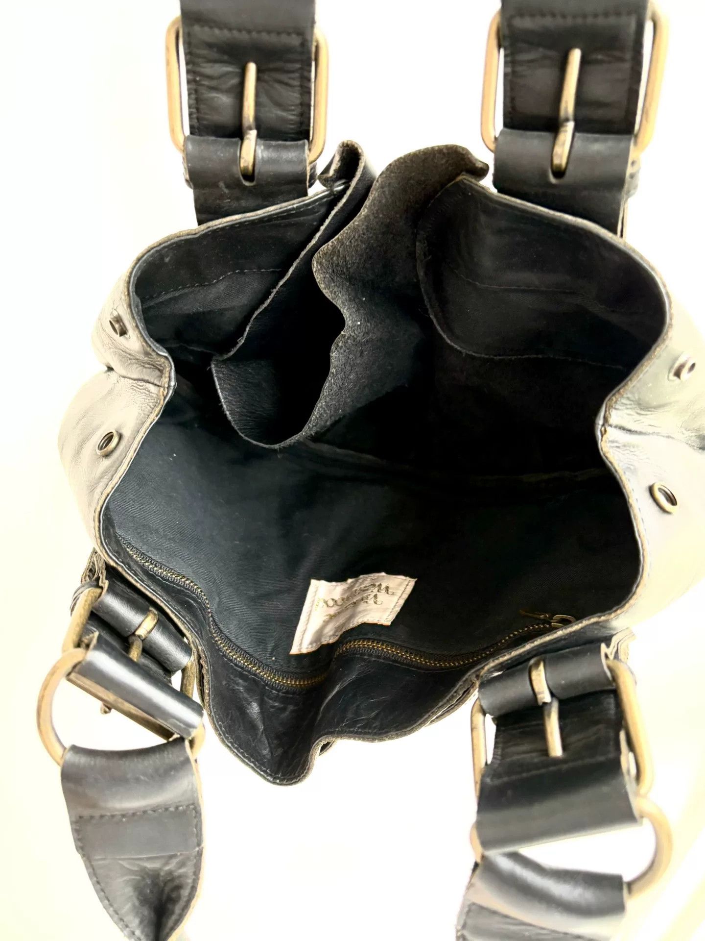 Vivienne Westwood Vivienne Westwood Vintage Black Leather Strap Handbag Size ONE SIZE - 4 Thumbnail