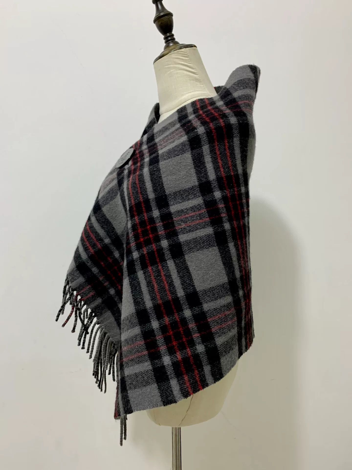 Vivienne Westwood Vivienne Westwood Vintage Gray Plaid Shawl Size ONE SIZE - 3 Thumbnail