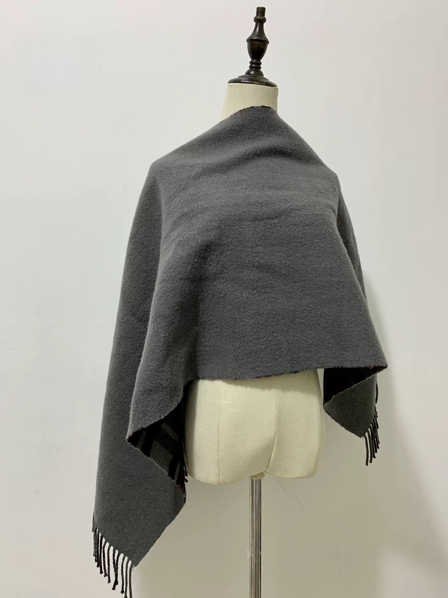 Vivienne Westwood Vivienne Westwood Vintage Gray Plaid Shawl Size ONE SIZE - 5 Thumbnail