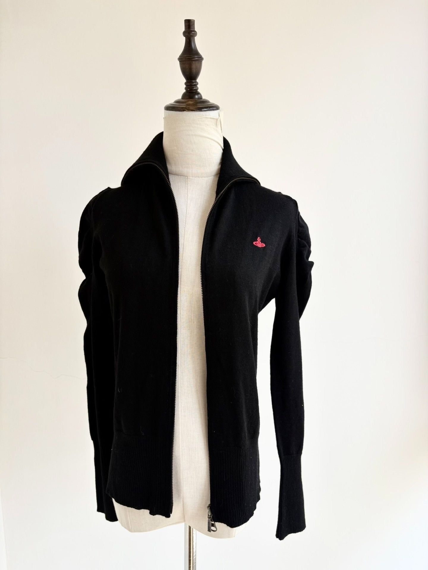 Vivienne Westwood Vivienne Westwood Black Puff Sleeve Saturn Knit Coat Size L / US 10 / IT 46 - 3 Thumbnail