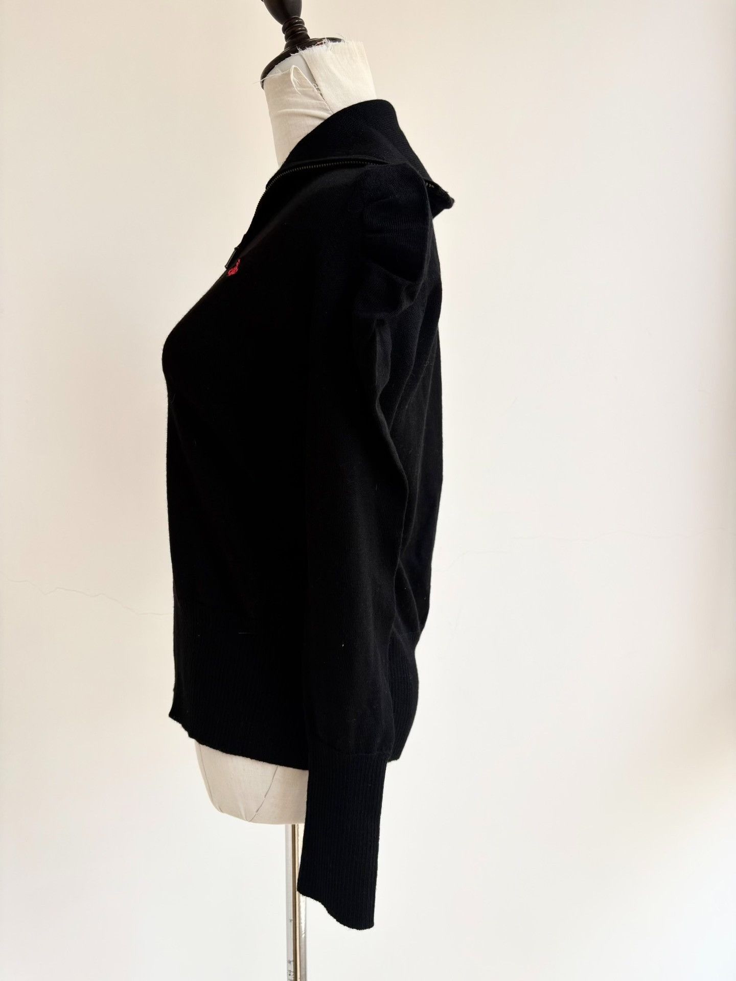 Vivienne Westwood Vivienne Westwood Black Puff Sleeve Saturn Knit Coat Size L / US 10 / IT 46 - 4 Thumbnail