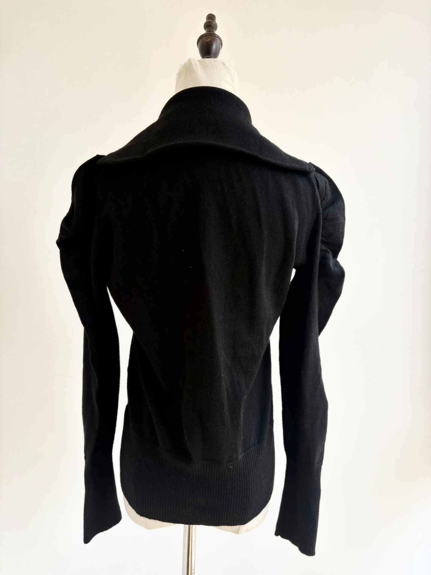 Vivienne Westwood Vivienne Westwood Black Puff Sleeve Saturn Knit Coat Size L / US 10 / IT 46 - 5 Thumbnail