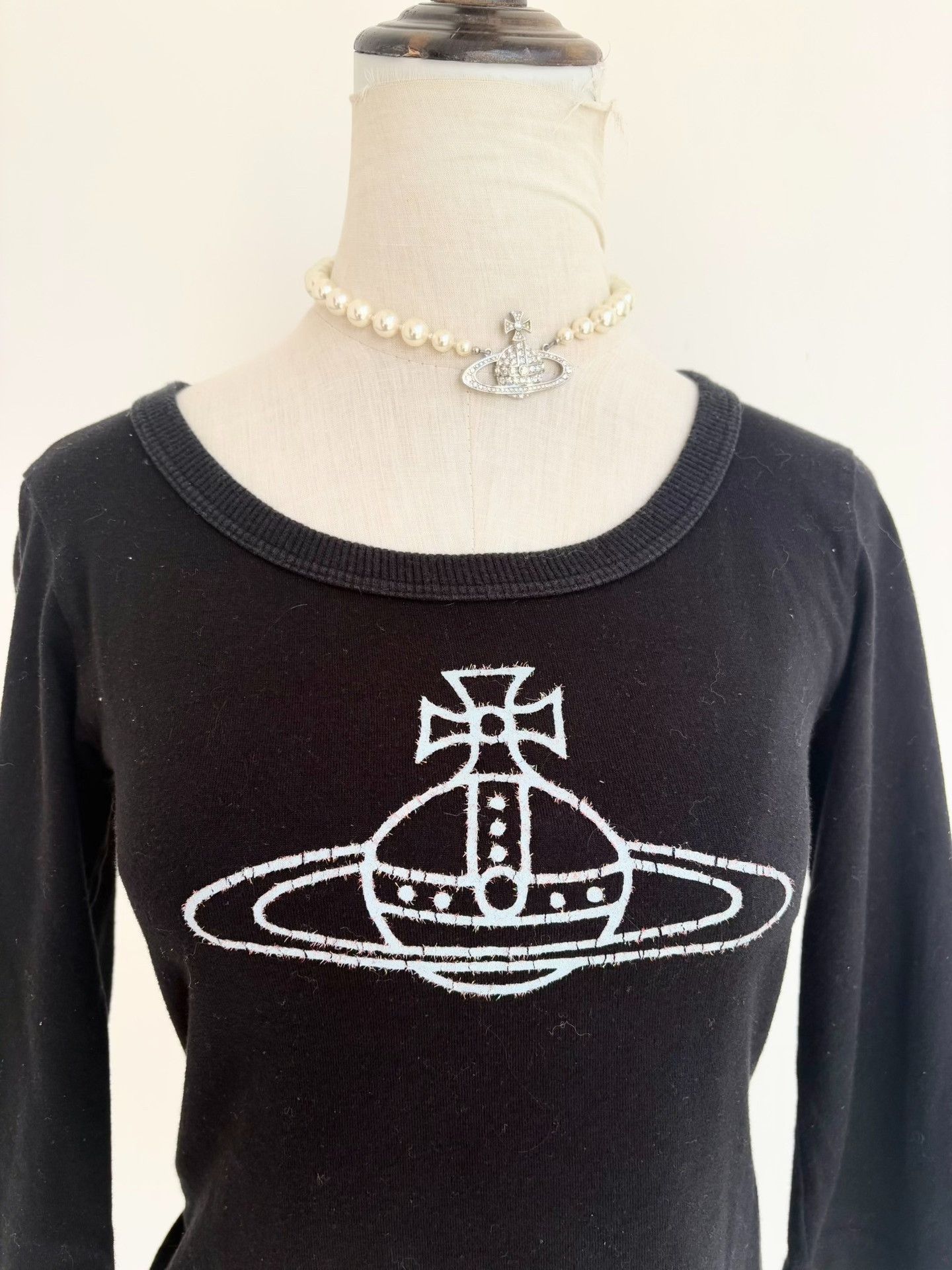 Vivienne Westwood Vivienne Westwood Vintage Black Saturn Top Size M / US 6-8 / IT 42-44 - 2 Thumbnail