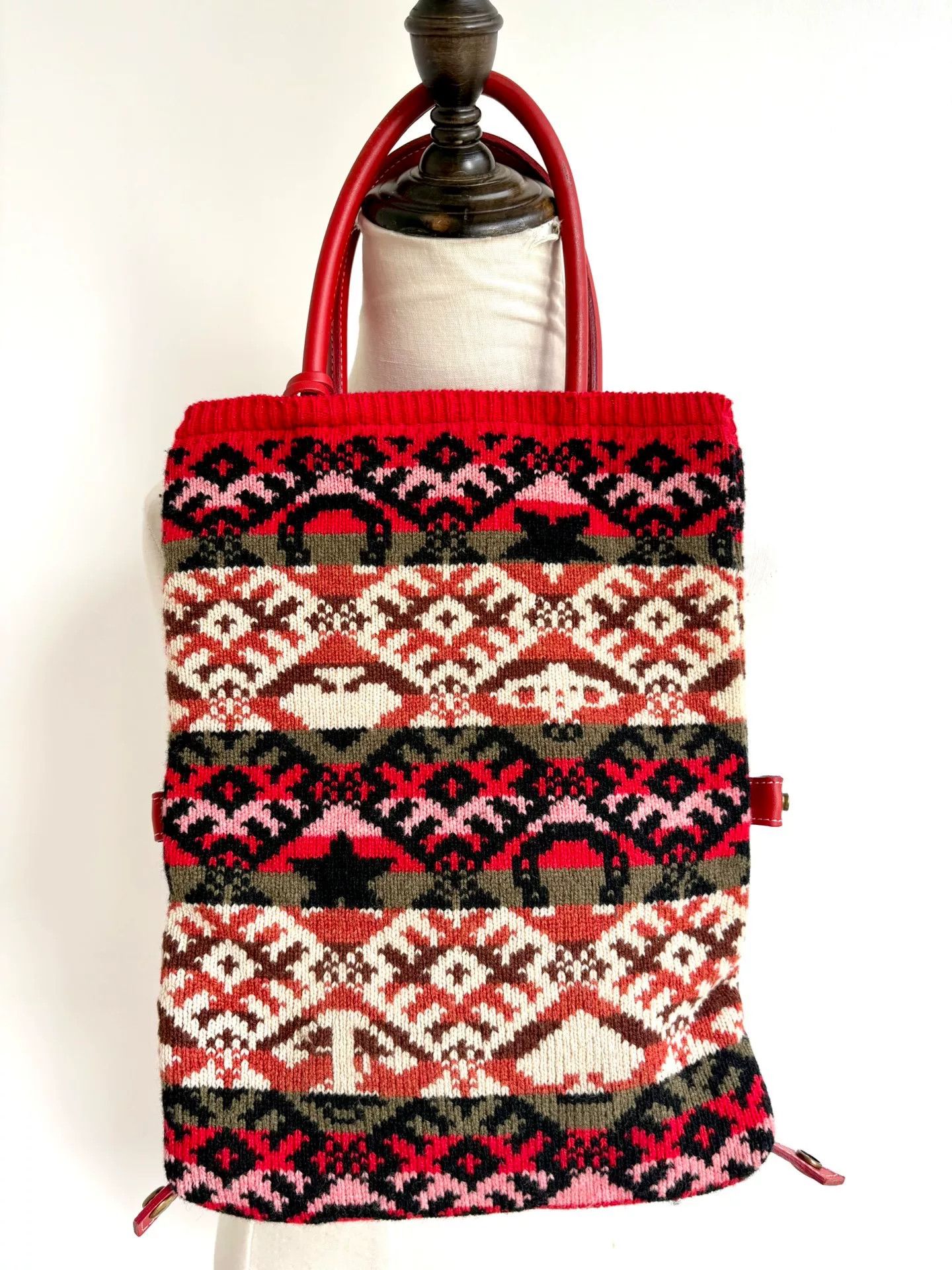 Vivienne Westwood Vivienne Westwood Vintage Red Knit Handbag Size ONE SIZE - 4 Thumbnail