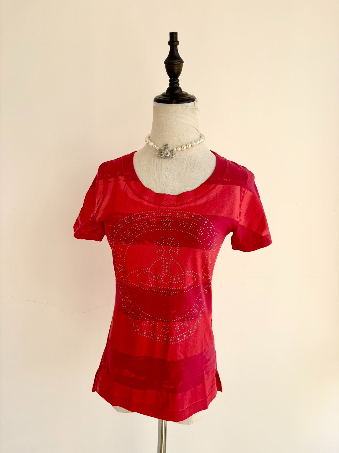 Vivienne Westwood Vivienne Westwood Red Striped Saturn Tee Size M / US 6-8 / IT 42-44 - 2 Thumbnail
