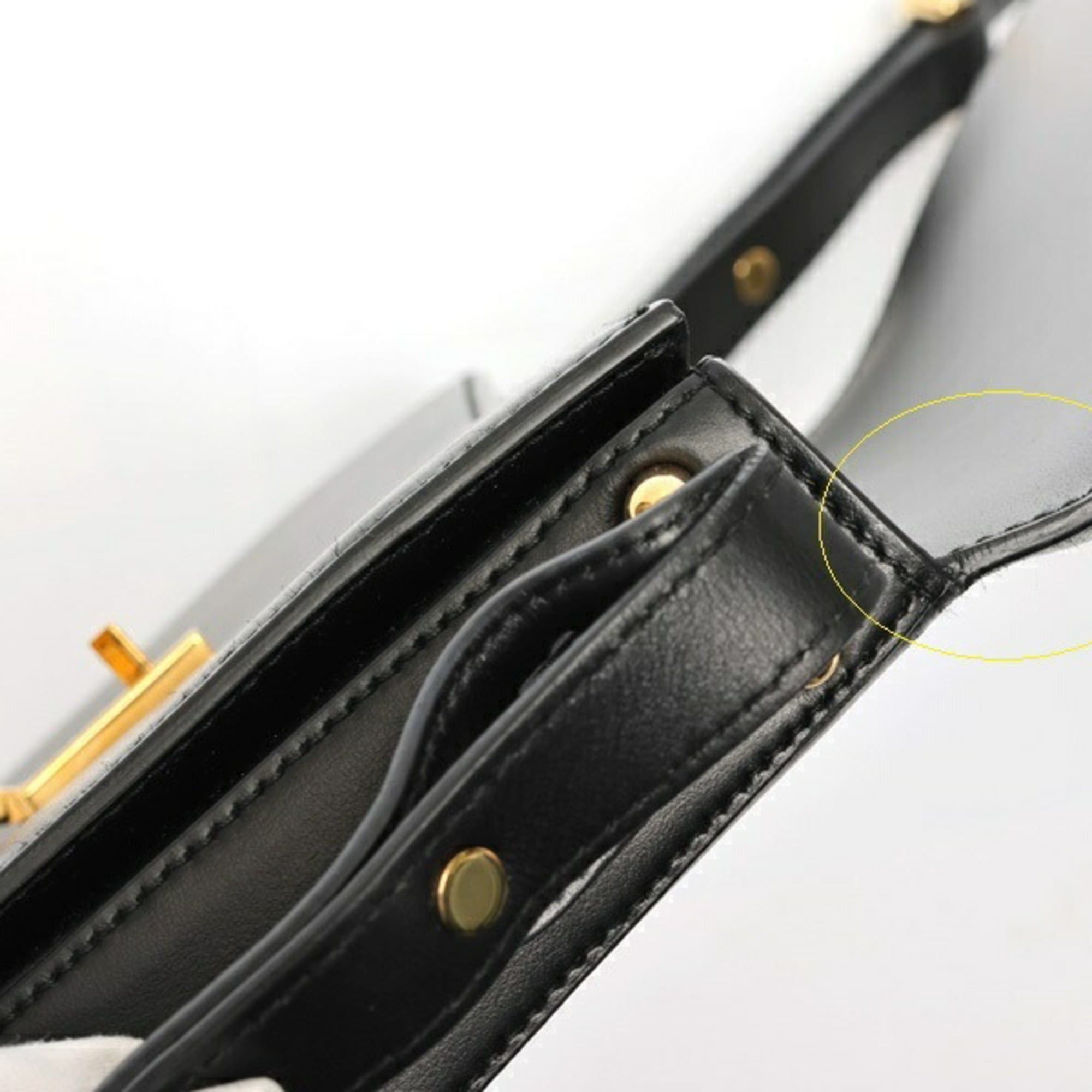 Prada Prada Triangle Shoulder Bag 1BD375, Glass Leather, Black Size ONE SIZE - 9 Thumbnail