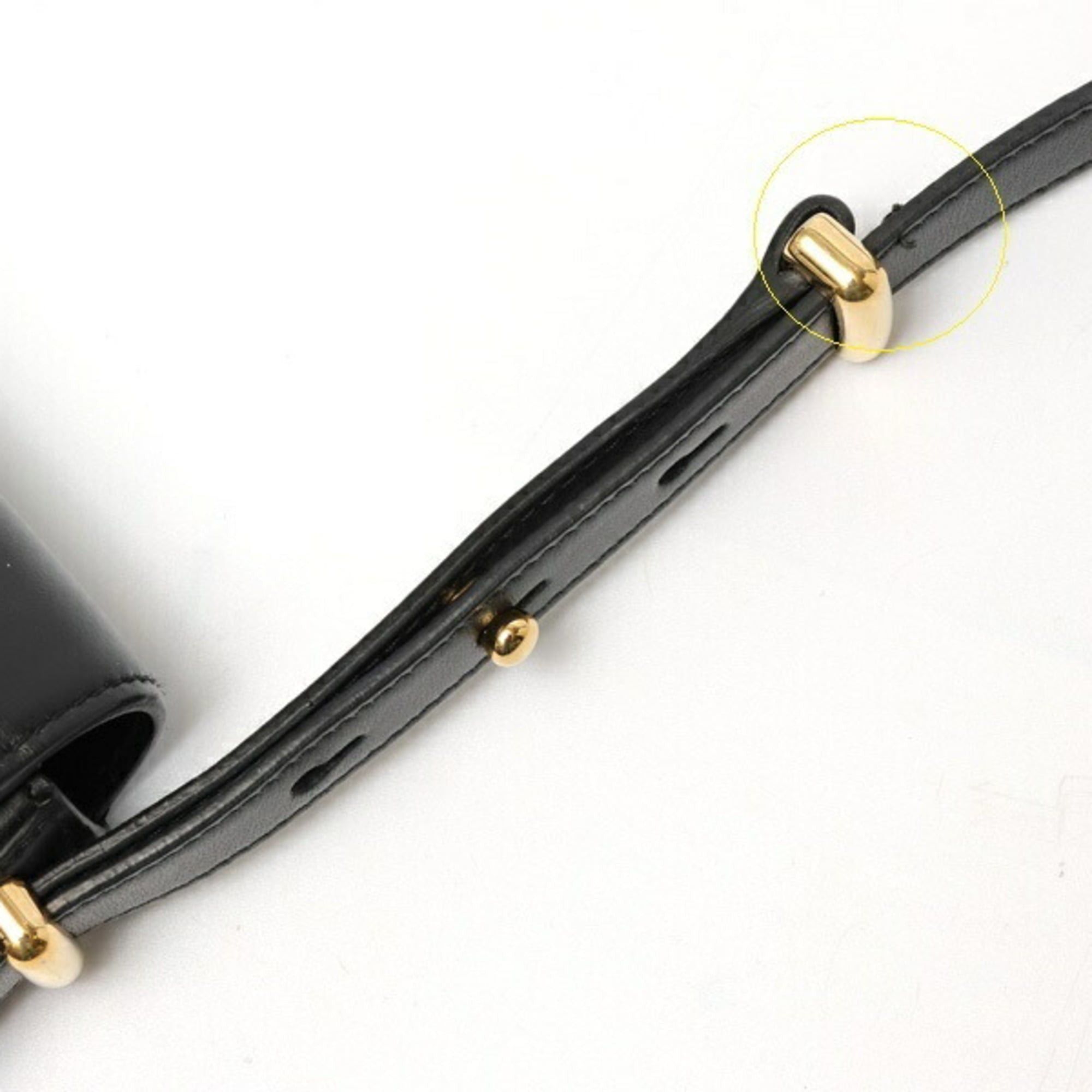 Prada Prada Triangle Shoulder Bag 1BD375, Glass Leather, Black Size ONE SIZE - 6 Thumbnail