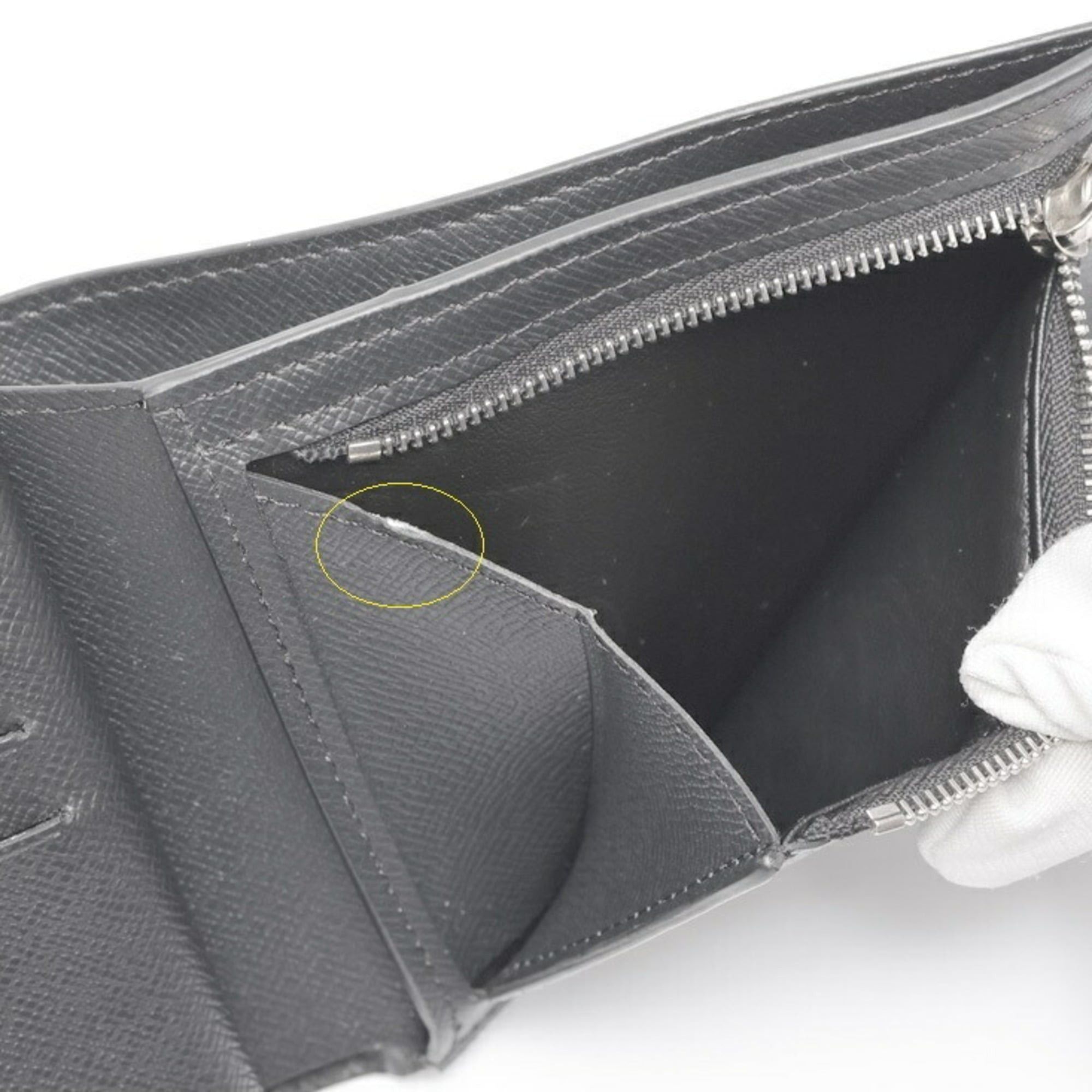 Louis Vuitton Louis Vuitton Portefeuille Amerigo NM M62045 Taiga Leather Black Size ONE SIZE - 6 Thumbnail