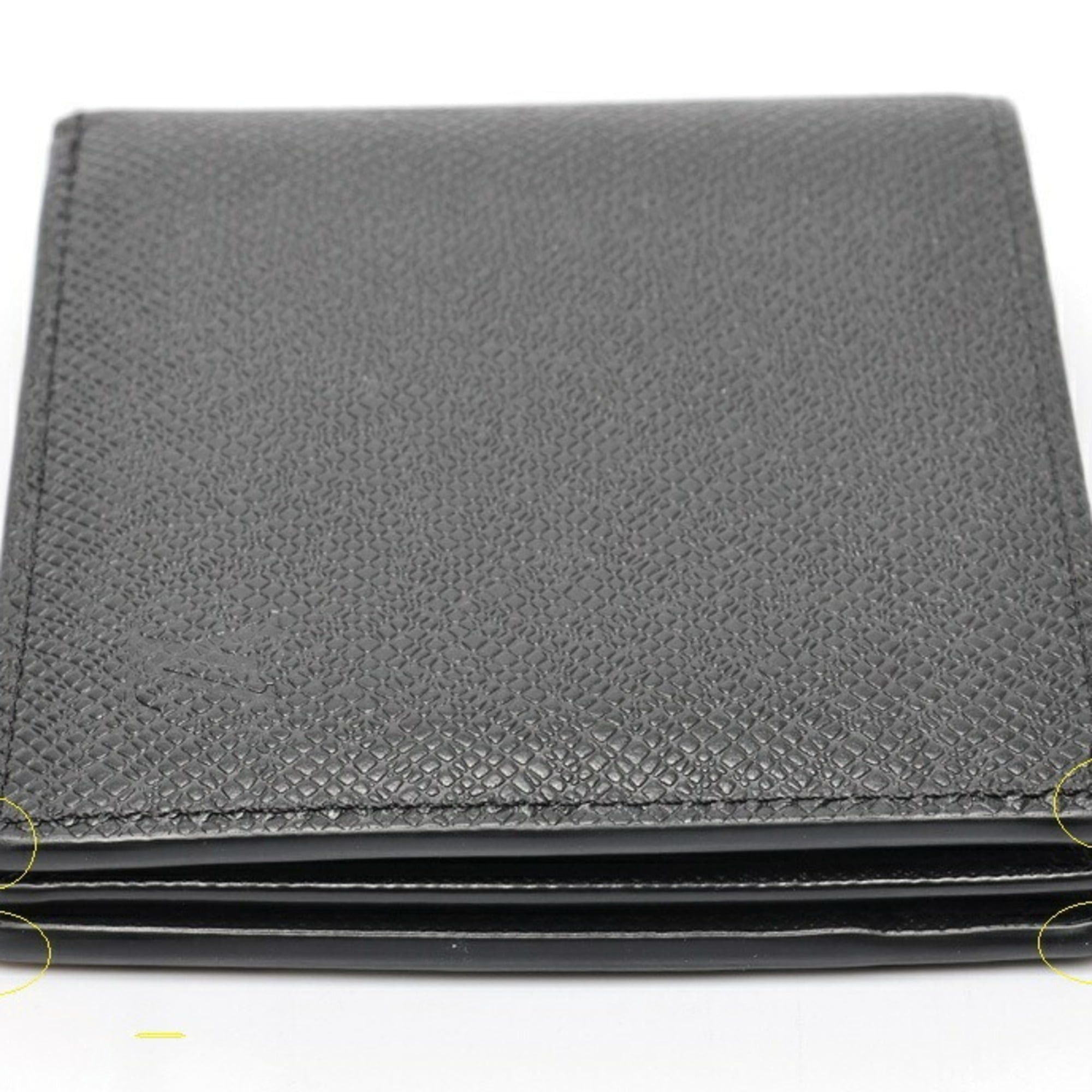 Louis Vuitton Louis Vuitton Portefeuille Amerigo NM M62045 Taiga Leather Black Size ONE SIZE - 3 Thumbnail