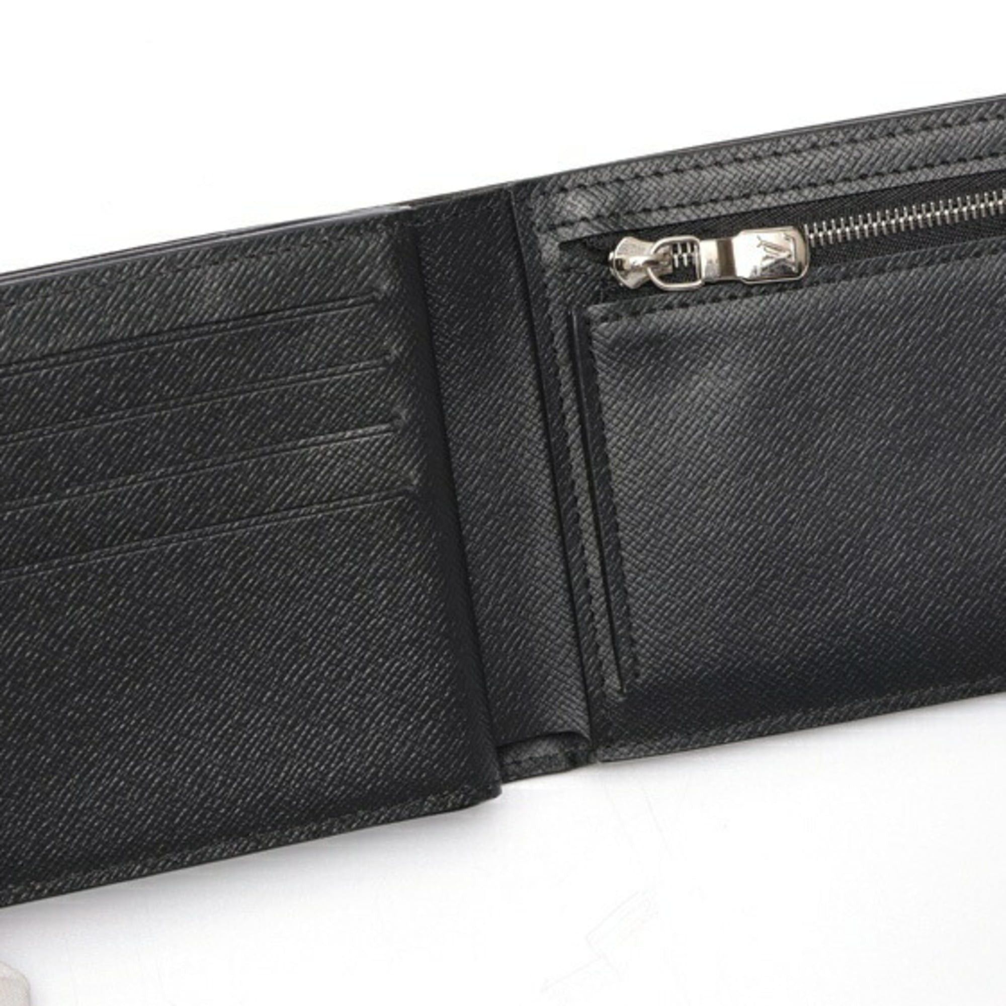 Louis Vuitton Louis Vuitton Portefeuille Amerigo NM M62045 Taiga Leather Black Size ONE SIZE - 5 Thumbnail