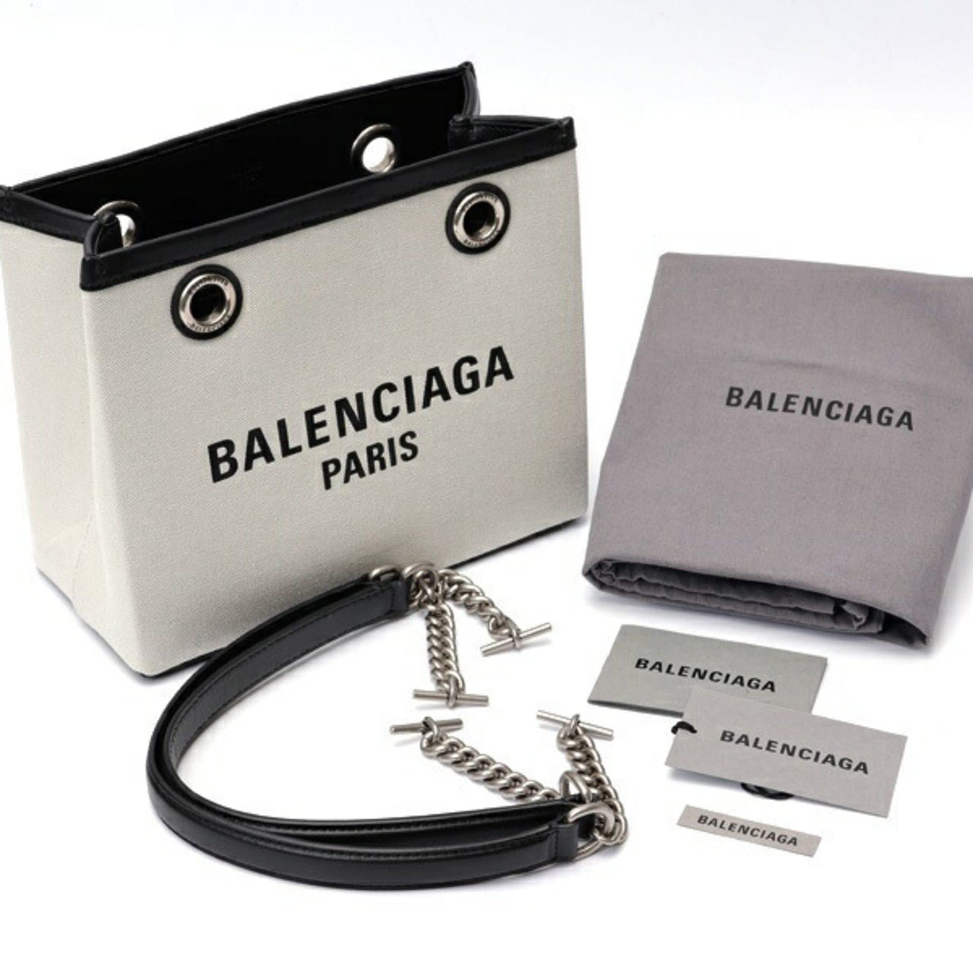 Balenciaga Balenciaga Duty Free Small Tote Bag 759941, Canvas Leather, Natural Size ONE SIZE - 7 Thumbnail