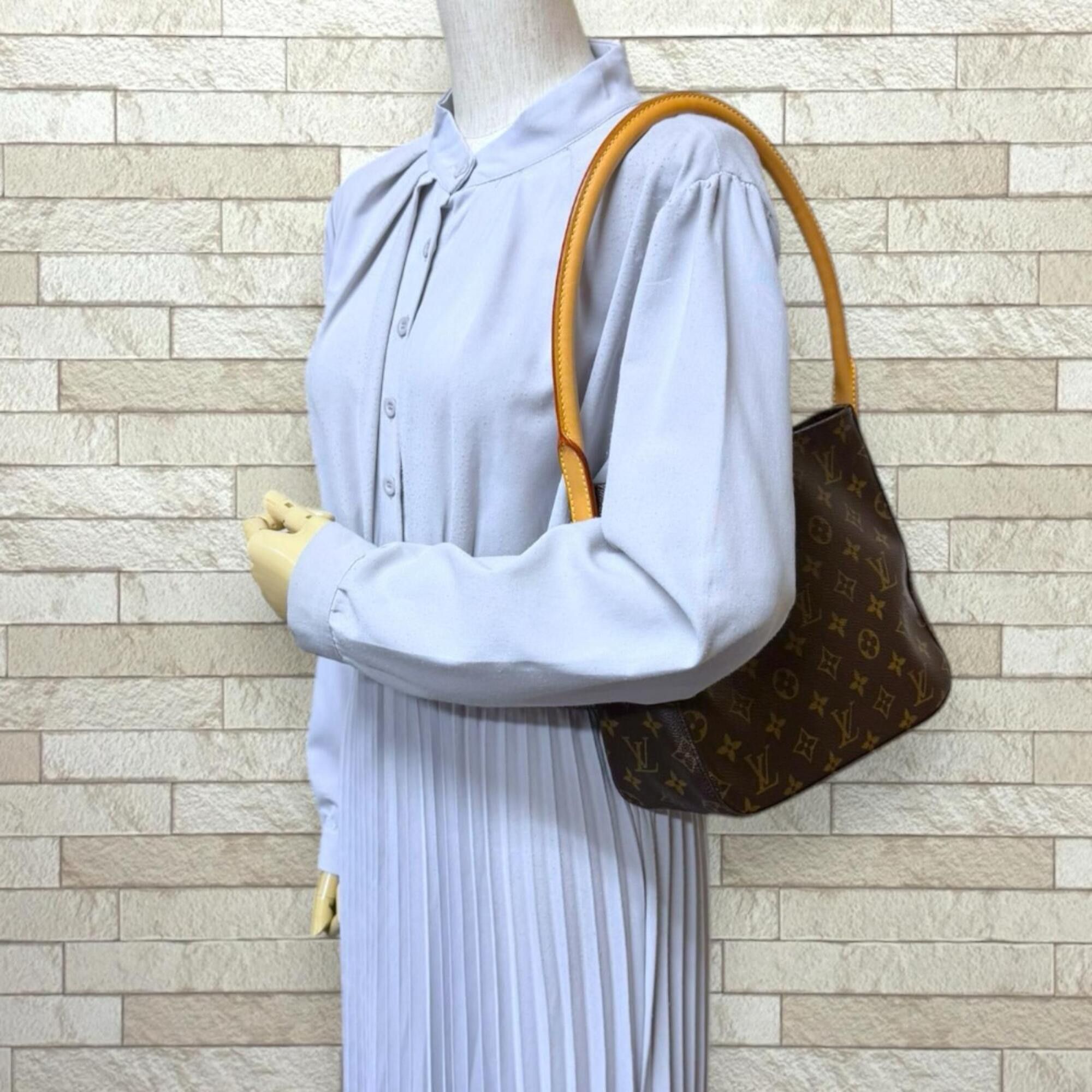 Louis Vuitton Louis Vuitton Looping MM Monogram Shoulder Bag, Handbag, Canvas, M51146, Brown, Women's, LOUIS VUITTON Size ONE SIZE - 2 Thumbnail