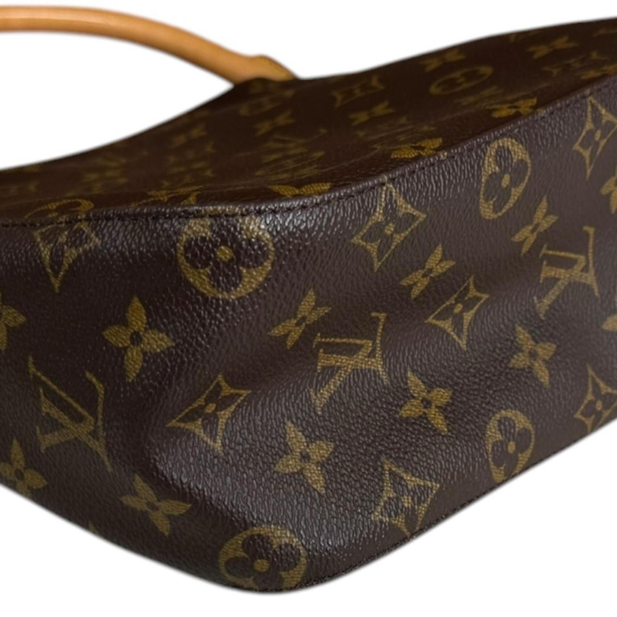 Louis Vuitton Louis Vuitton Looping MM Monogram Shoulder Bag, Handbag, Canvas, M51146, Brown, Women's, LOUIS VUITTON Size ONE SIZE - 9 Thumbnail