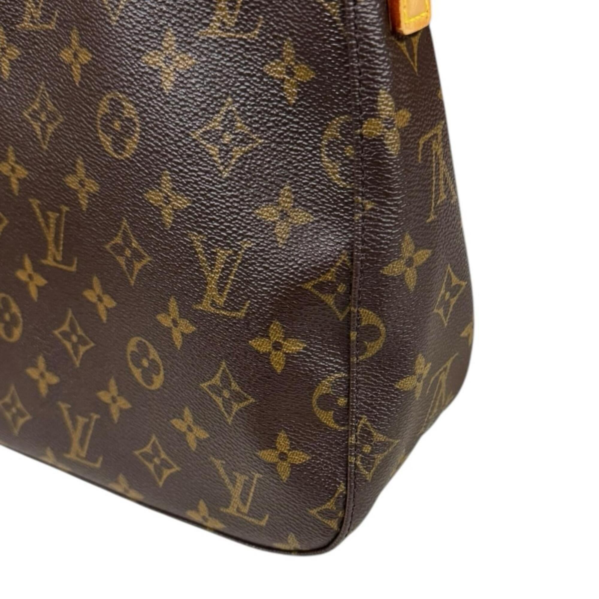 Louis Vuitton Louis Vuitton Looping MM Monogram Shoulder Bag, Handbag, Canvas, M51146, Brown, Women's, LOUIS VUITTON Size ONE SIZE - 10 Thumbnail