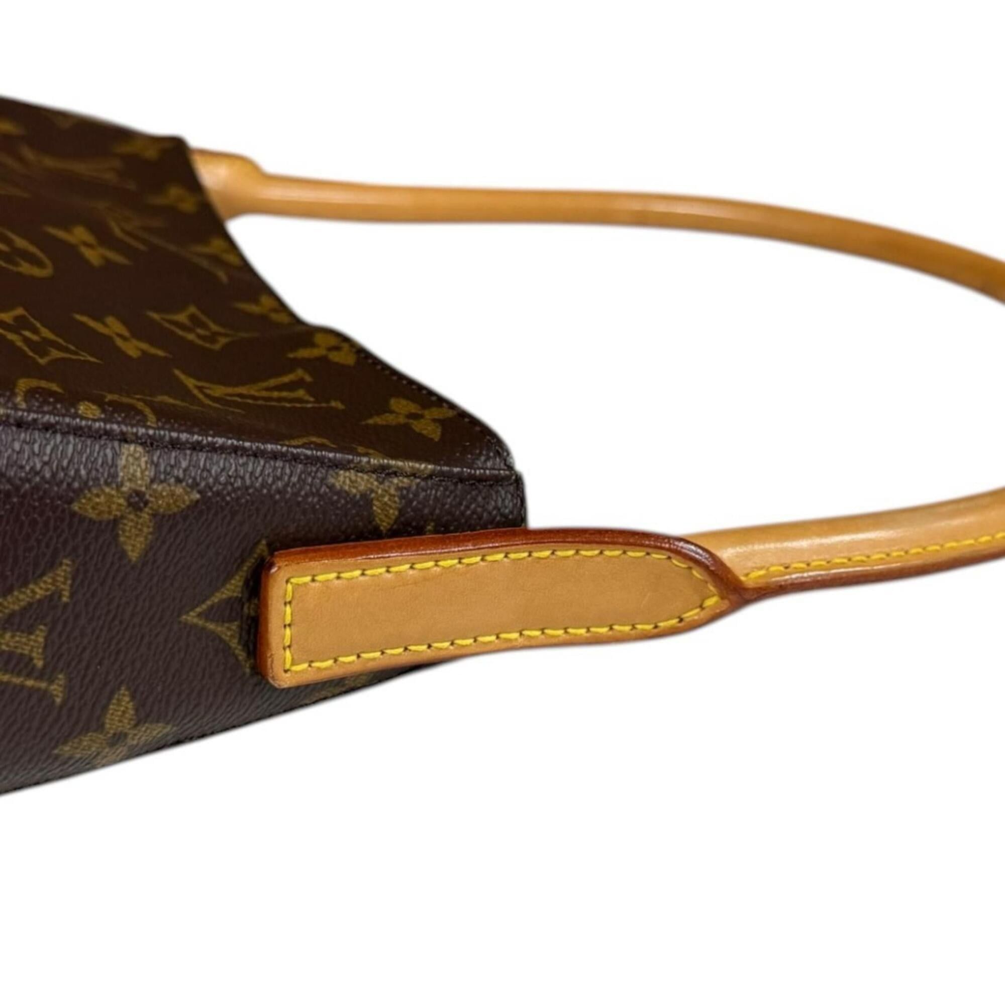 Louis Vuitton Louis Vuitton Looping MM Monogram Shoulder Bag, Handbag, Canvas, M51146, Brown, Women's, LOUIS VUITTON Size ONE SIZE - 12 Thumbnail
