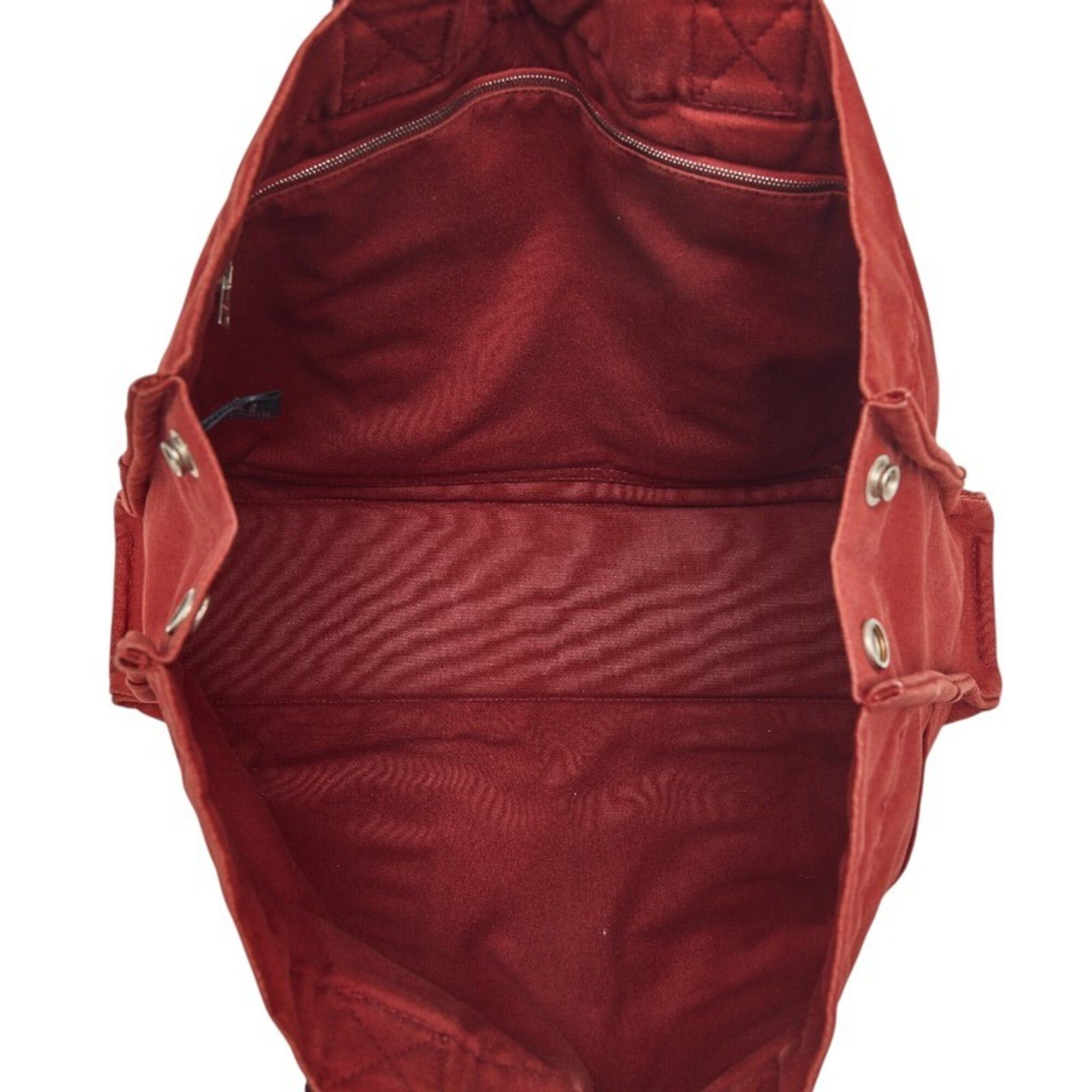 Hermes Hermes Fourre-Tout MM Handbag Tote Bag Red Canvas Women's HERMES Size ONE SIZE - 8 Thumbnail