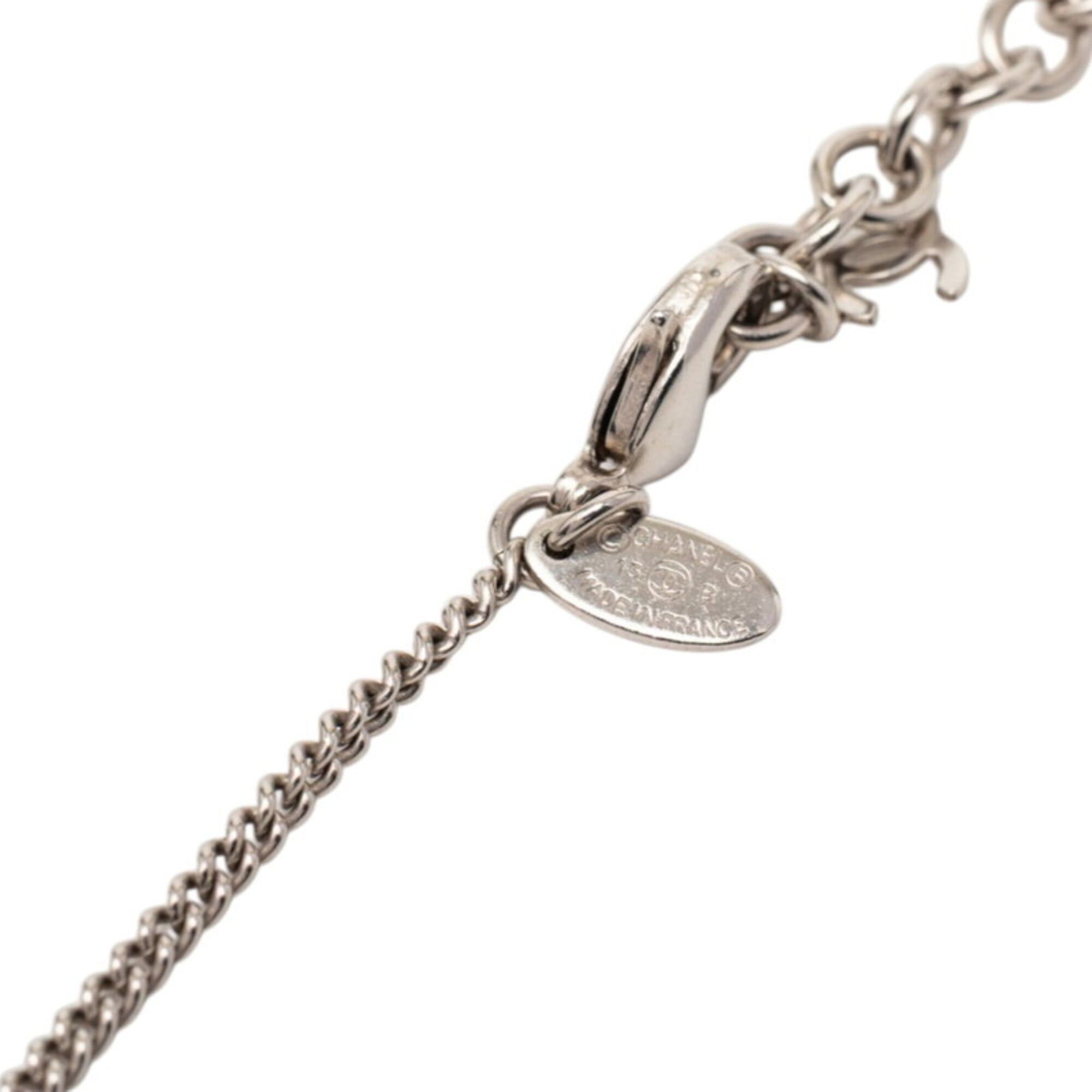 Chanel Chanel Coco Mark Square Cube Pendant Necklace, Clear, Black, Silver, Metal, Plastic, Women's. Size ONE SIZE - 4 Thumbnail