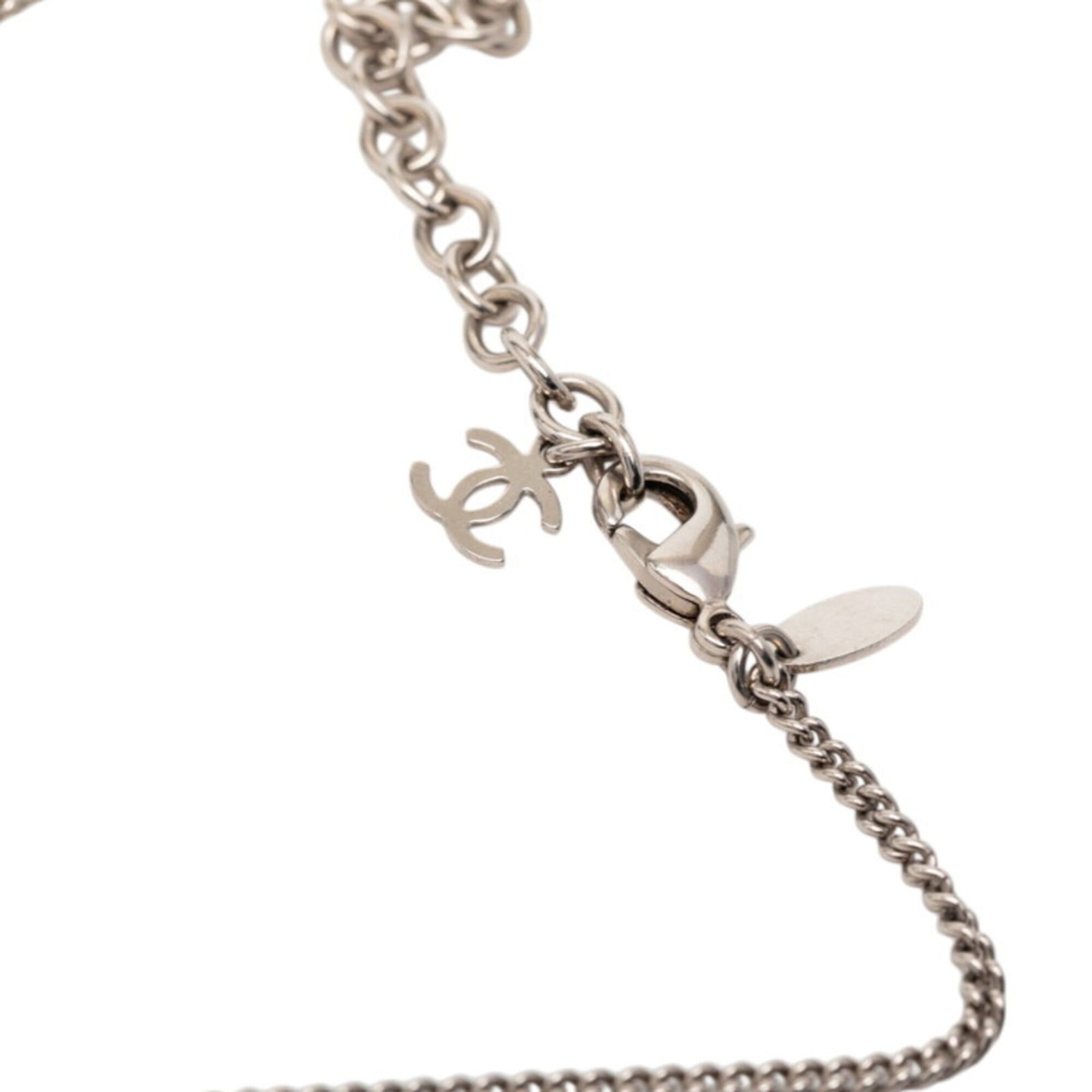 Chanel Chanel Coco Mark Square Cube Pendant Necklace, Clear, Black, Silver, Metal, Plastic, Women's. Size ONE SIZE - 5 Thumbnail