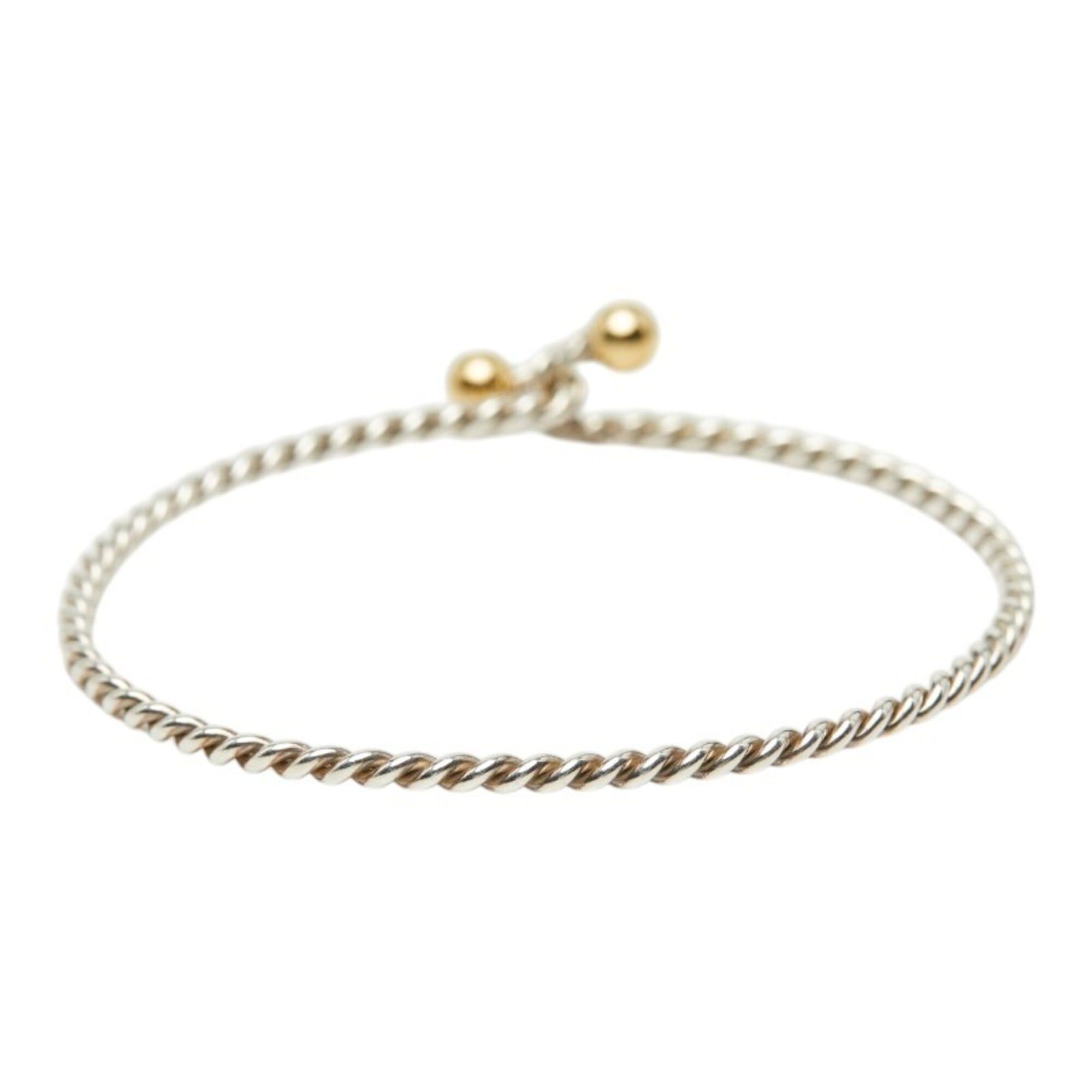 Tiffany & Co. Tiffany & Co. Double Eye Twist Bangle Bracelet, Silver and Gold (SV925), 18K Yellow Combination, Women's. Size ONE SIZE - 3 Thumbnail