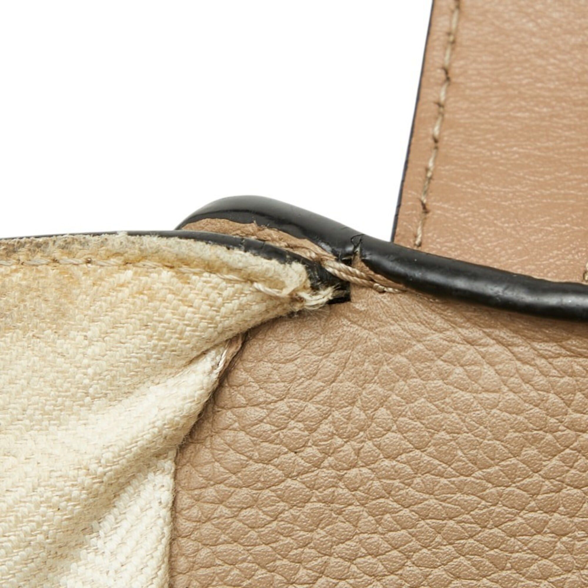 Loewe Loewe Anagram Hammock Small Handbag Shoulder Bag Drawstring 2-Way Beige Leather Women's LOEWE Size ONE SIZE - 12 Thumbnail