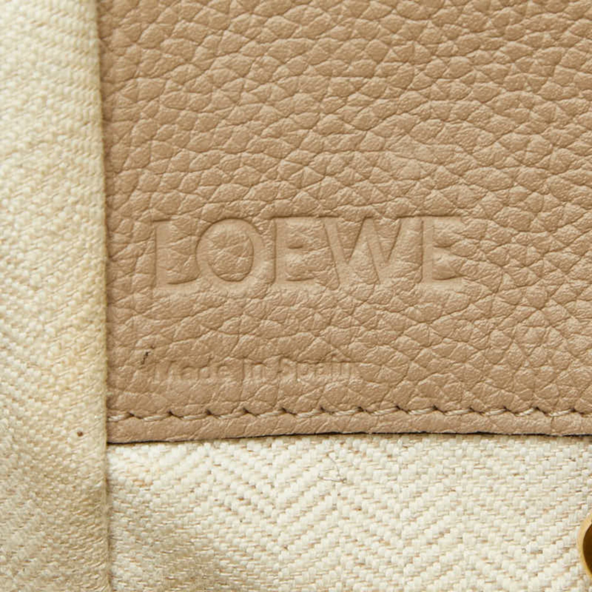 Loewe Loewe Anagram Hammock Small Handbag Shoulder Bag Drawstring 2-Way Beige Leather Women's LOEWE Size ONE SIZE - 16 Thumbnail