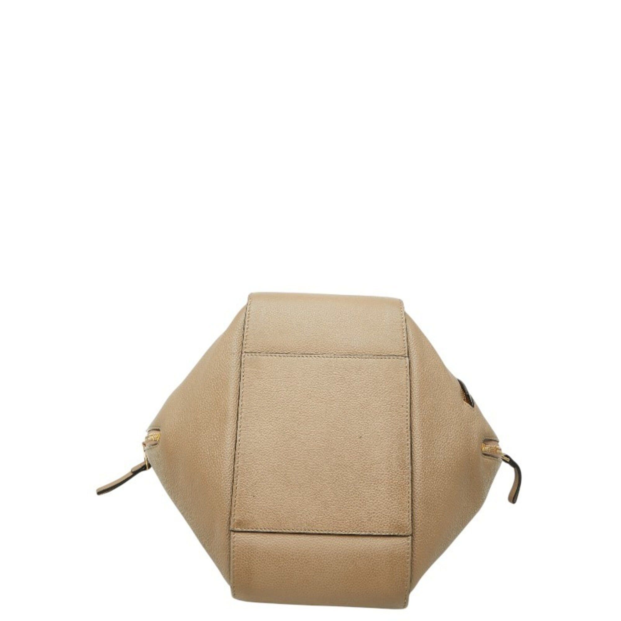 Loewe Loewe Anagram Hammock Small Handbag Shoulder Bag Drawstring 2-Way Beige Leather Women's LOEWE Size ONE SIZE - 3 Thumbnail