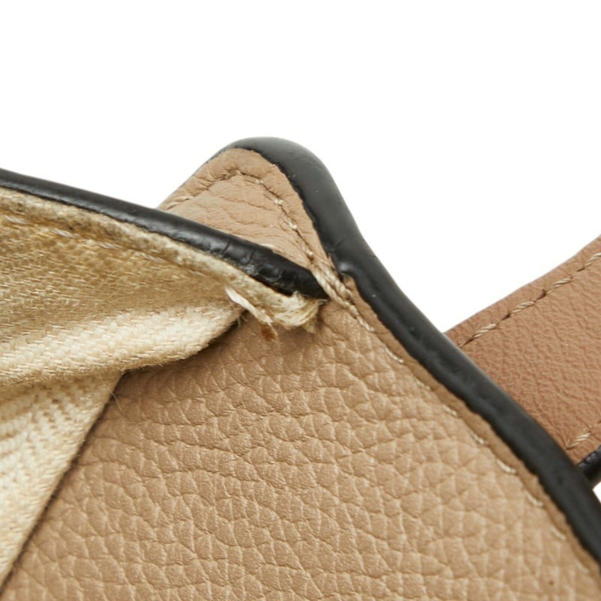 Loewe Loewe Anagram Hammock Small Handbag Shoulder Bag Drawstring 2-Way Beige Leather Women's LOEWE Size ONE SIZE - 11 Thumbnail