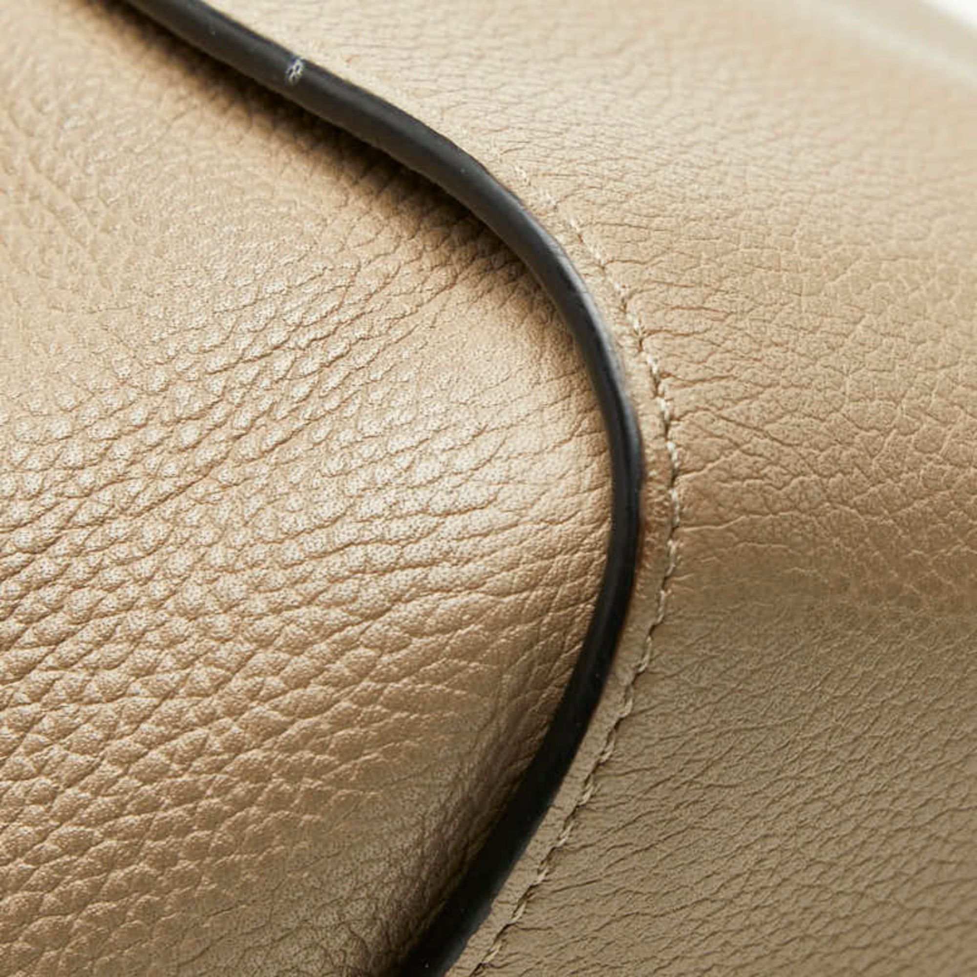 Loewe Loewe Anagram Hammock Small Handbag Shoulder Bag Drawstring 2-Way Beige Leather Women's LOEWE Size ONE SIZE - 5 Thumbnail