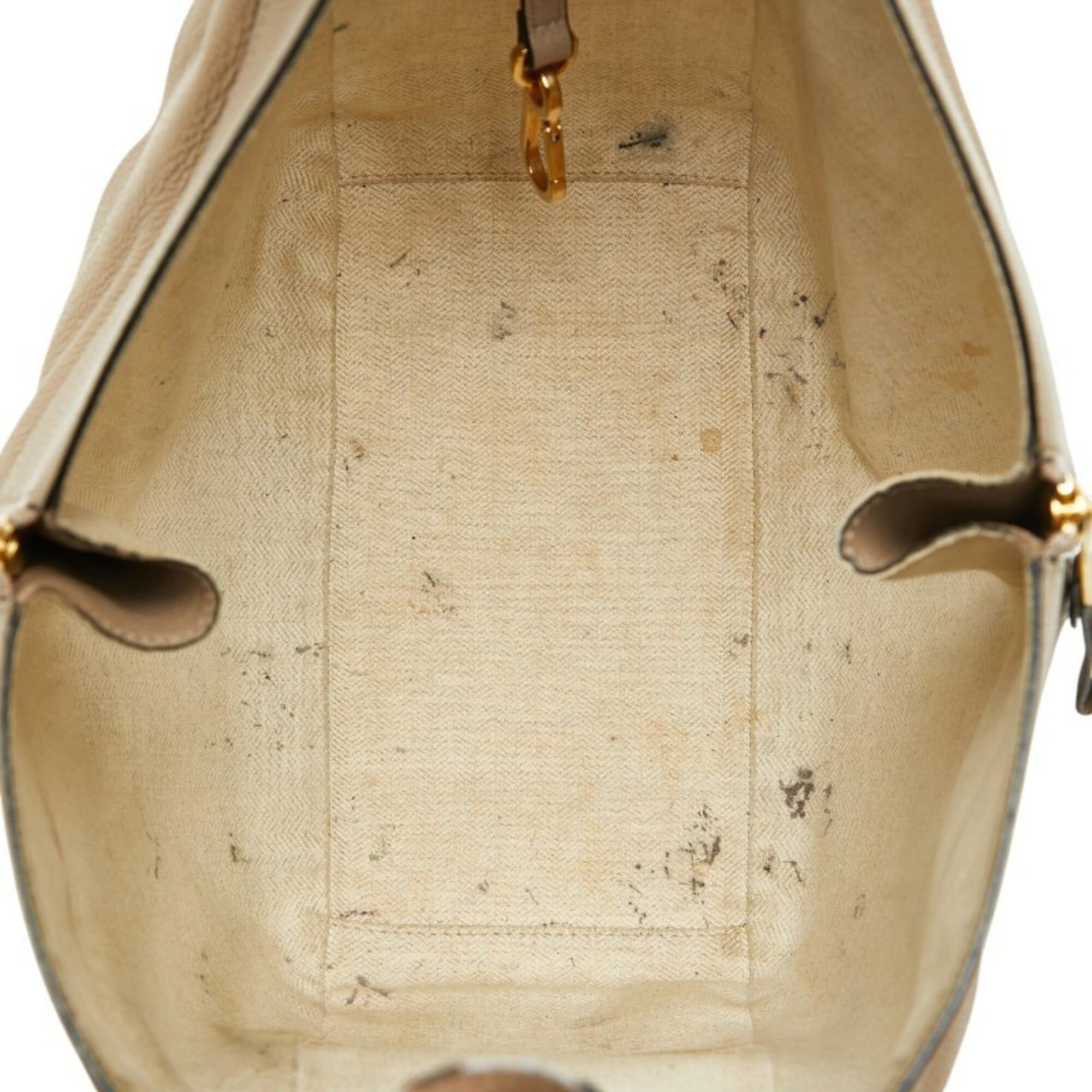 Loewe Loewe Anagram Hammock Small Handbag Shoulder Bag Drawstring 2-Way Beige Leather Women's LOEWE Size ONE SIZE - 15 Thumbnail
