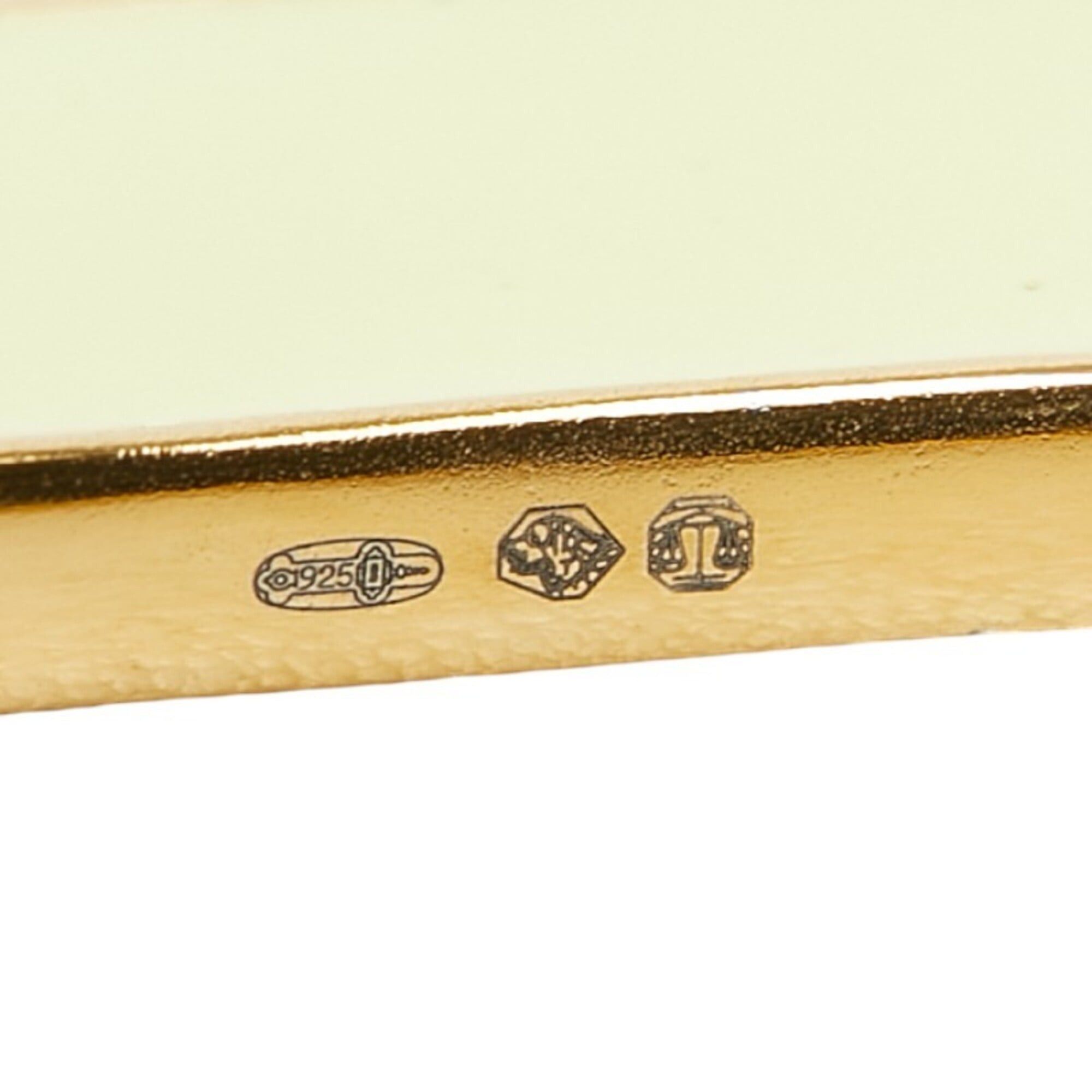 Bottega Veneta Bottega Veneta Curved Cuff Bangle Bracelet, Size: S, Green Gold, SV925 Silver Enamel, Women's. Size ONE SIZE - 5 Thumbnail