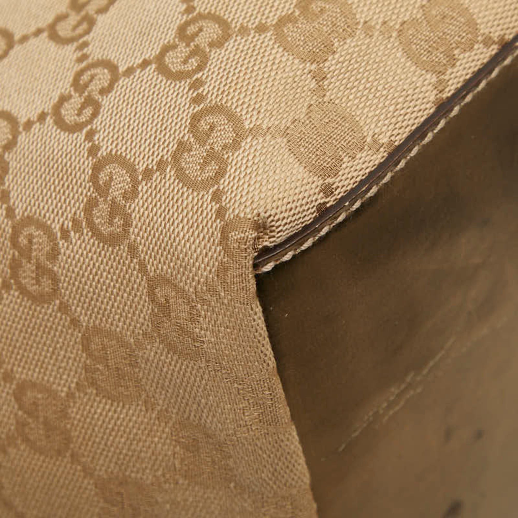 Gucci Gucci GG Canvas Handbag 131228 Beige Gold Leather Women's GUCCI Size ONE SIZE - 7 Thumbnail