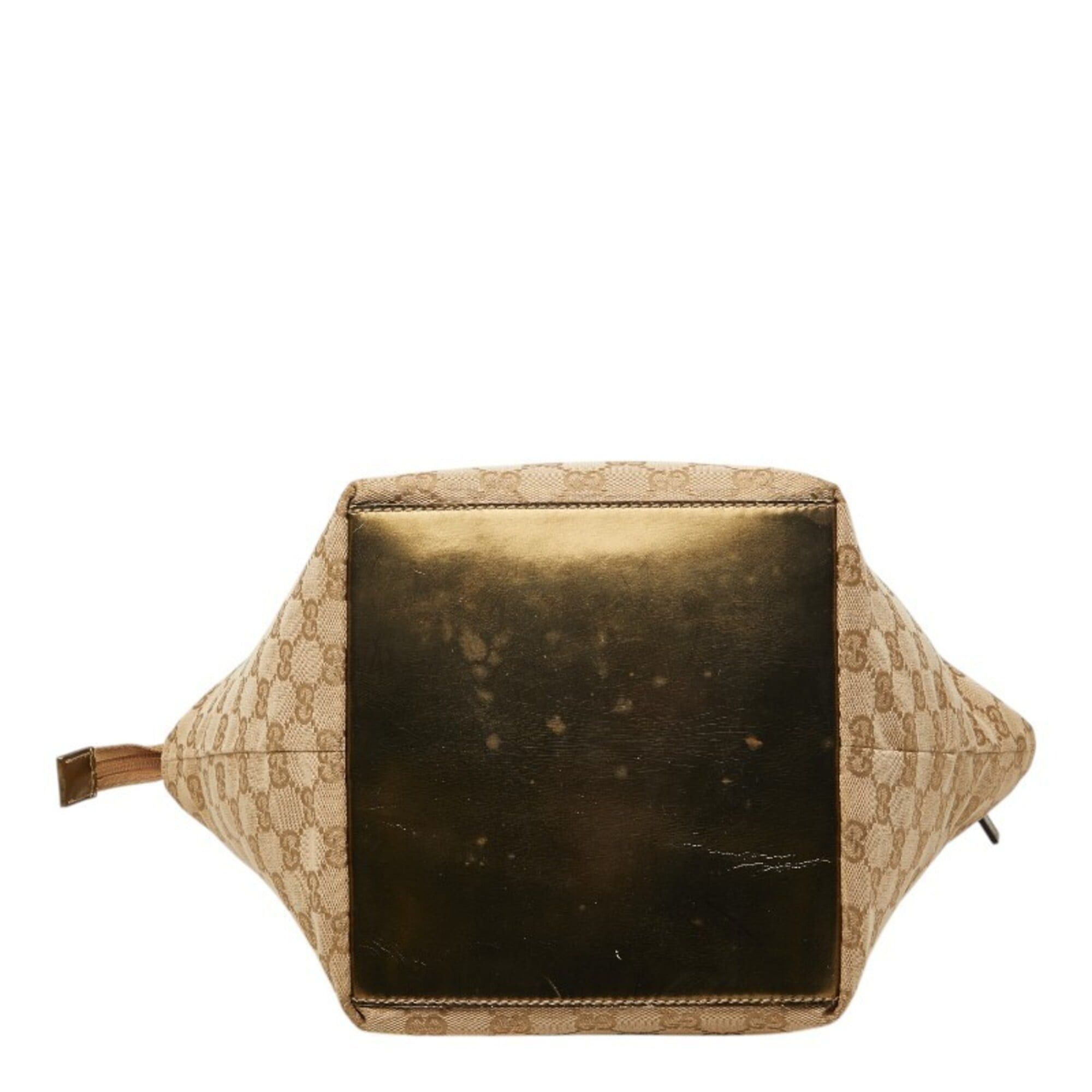 Gucci Gucci GG Canvas Handbag 131228 Beige Gold Leather Women's GUCCI Size ONE SIZE - 3 Thumbnail