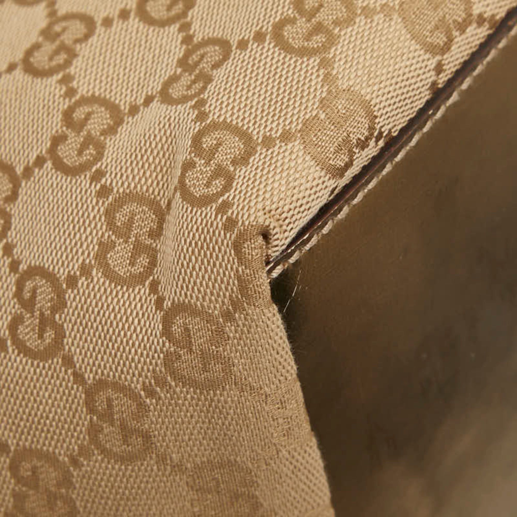 Gucci Gucci GG Canvas Handbag 131228 Beige Gold Leather Women's GUCCI Size ONE SIZE - 4 Thumbnail