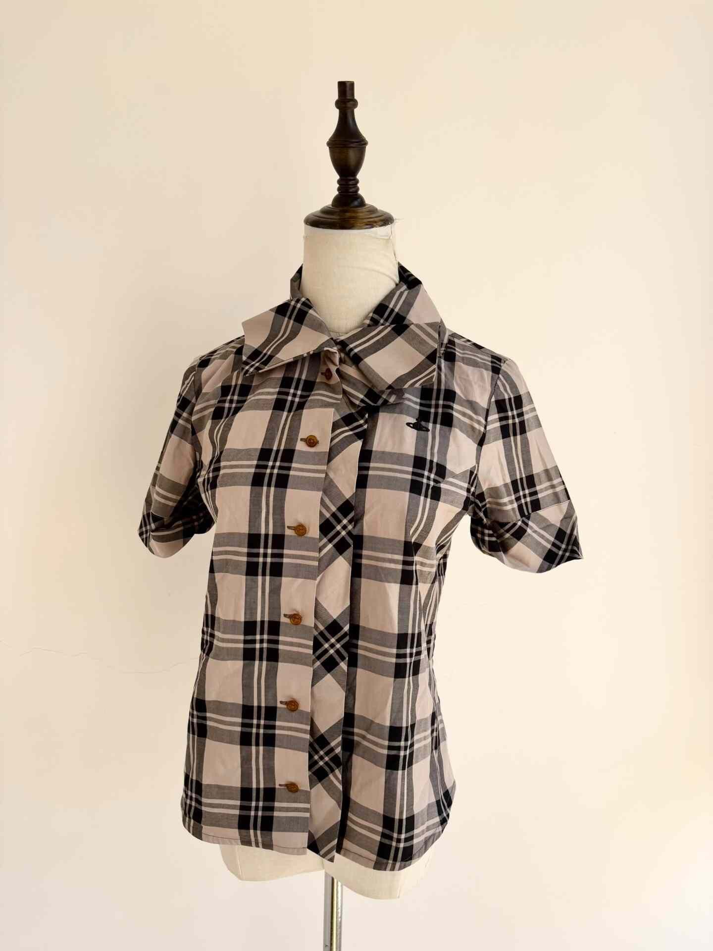 Vivienne Westwood Vivienne Westwood Vintage Beige Plaid Shirt Size M / US 6-8 / IT 42-44 - 2 Thumbnail
