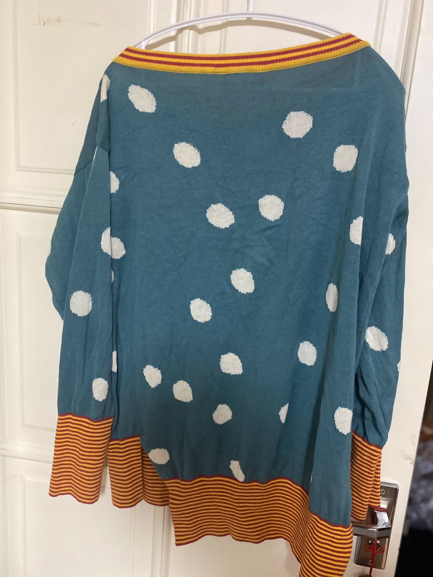 Vivienne Westwood Vivienne Westwood Puppy Blue Polka Dot Knit Coat Size M / US 6-8 / IT 42-44 - 3 Thumbnail