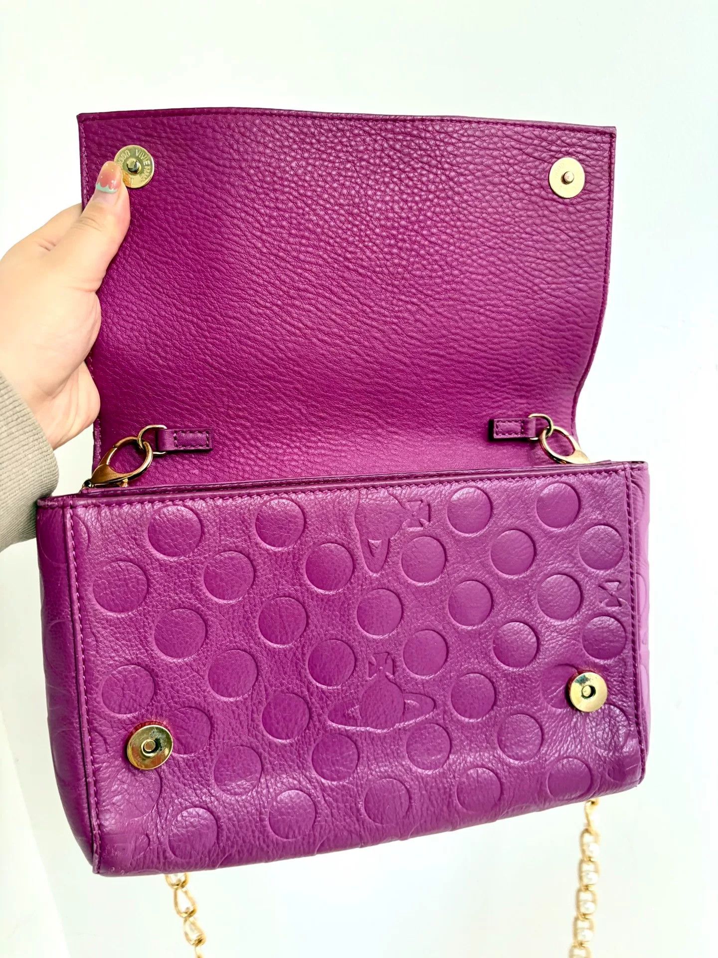 Vivienne Westwood Vivienne Westwood Vintage Pink Saturn Polka Dot Crossbody Size ONE SIZE - 7 Thumbnail